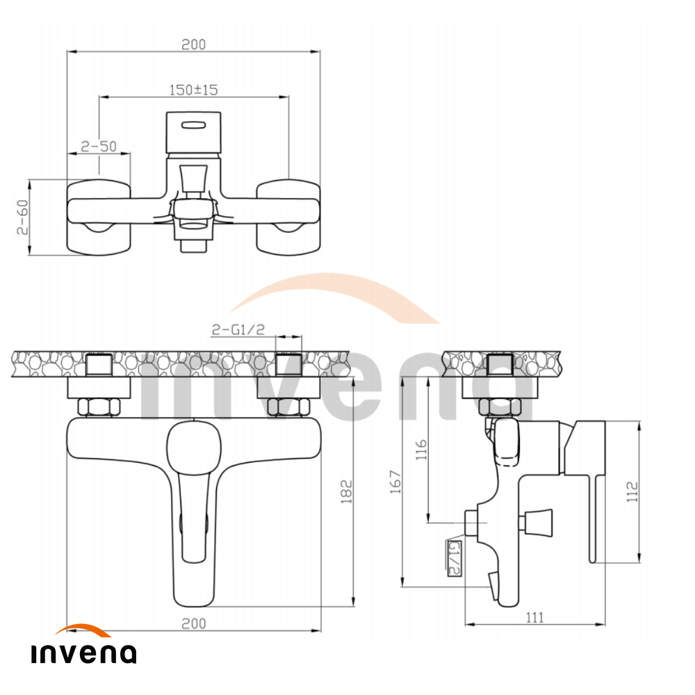 BW-02-004 WASHBASIN MIXER GLAMOUR black schita
