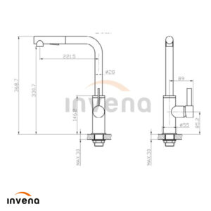 BZ-48-W04 KITCHEN MIXER PRETO schita