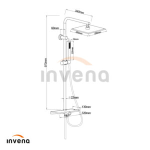 AU-85-D04 SHOWER COLUMN SVART BASIC BLACK schita