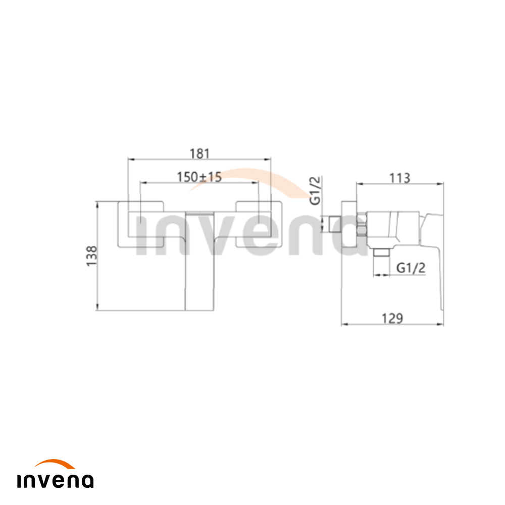 BN-09-004 SHOWER MIXER PAROS BLACK schita