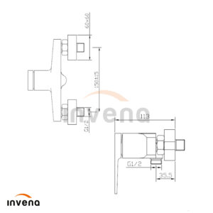 BN-35-014 MIDNIGHT INVENA TREND BLACK GOLD ROSE schita