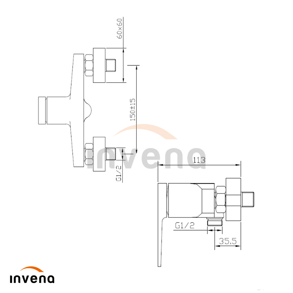 BN-35-014 MIDNIGHT INVENA TREND BLACK GOLD ROSE schita