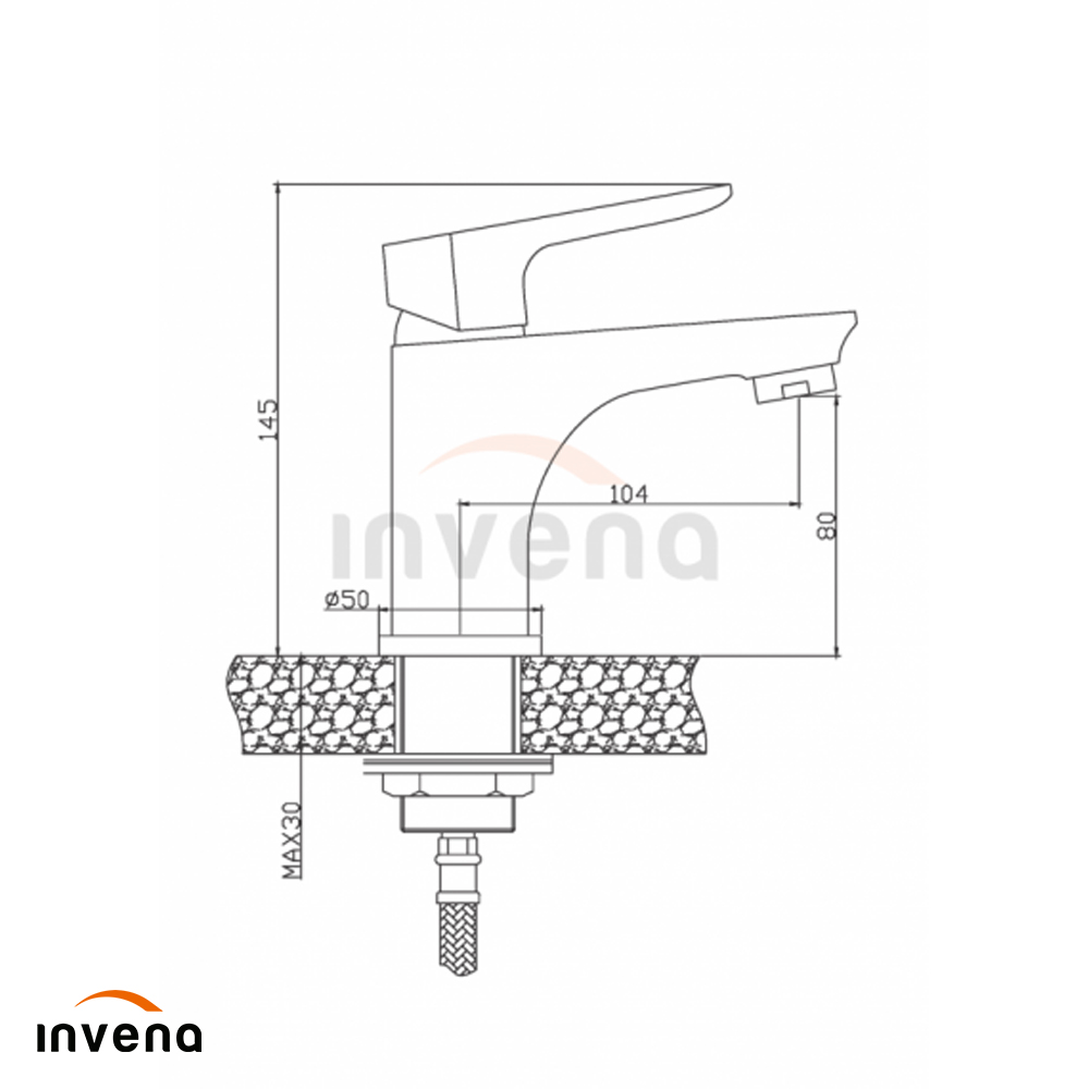 BU-19-002 WASHBASIN MIXER DOKOS WHITE CHROME schita