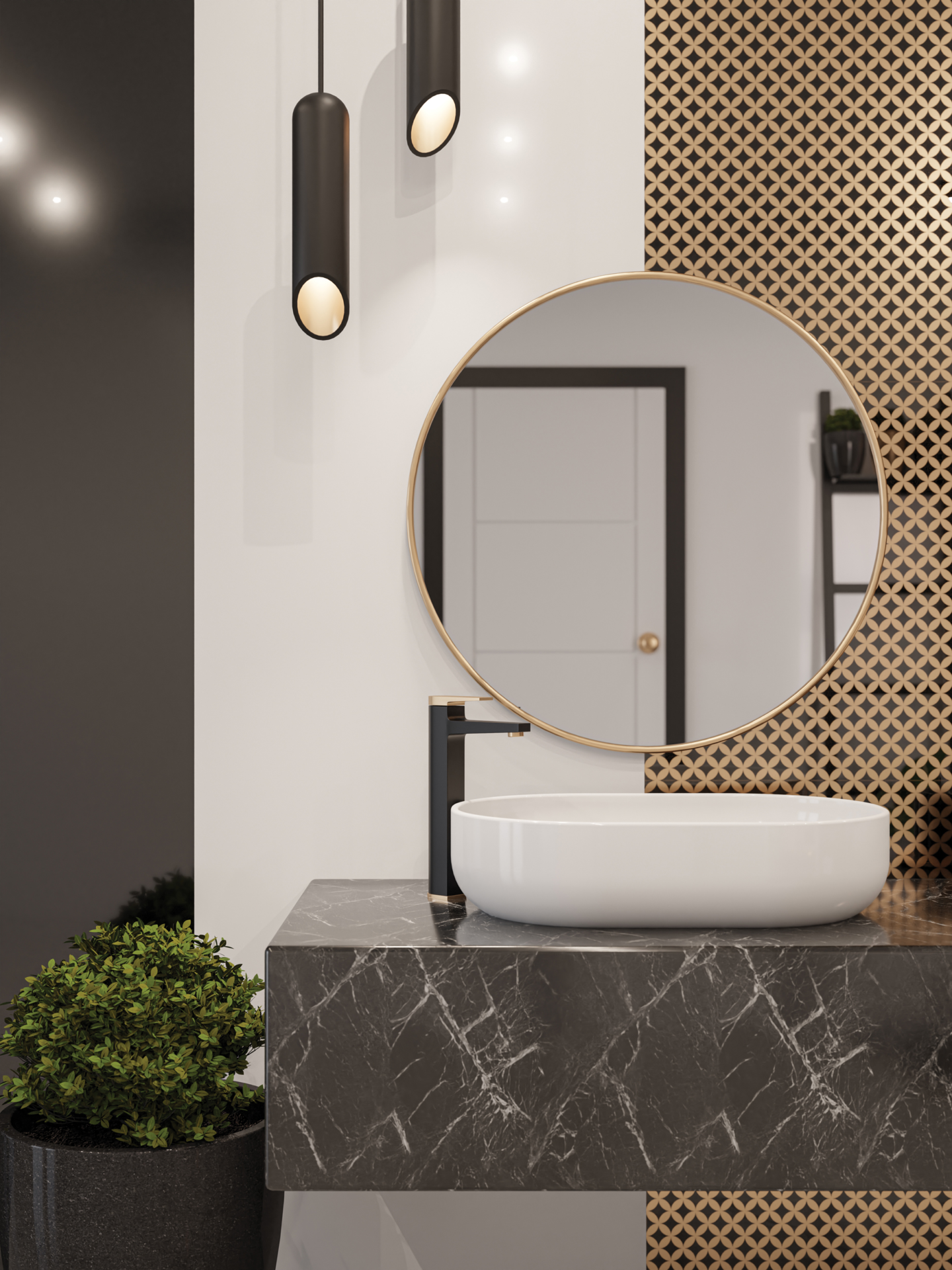 BU-35-W14-aranzacje-bateria-umywalkowa-wysoka-midnight-black-gold-rose-1