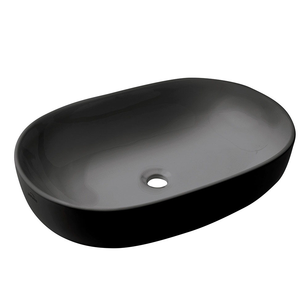 Lavoar de blat Invena Korfu 60 cm negru mat