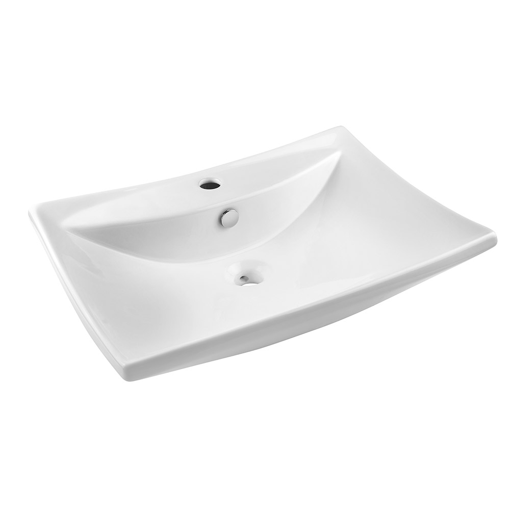 Lavoar de blat dreptunghiular Invena IZYDA 60 cm alb lucios