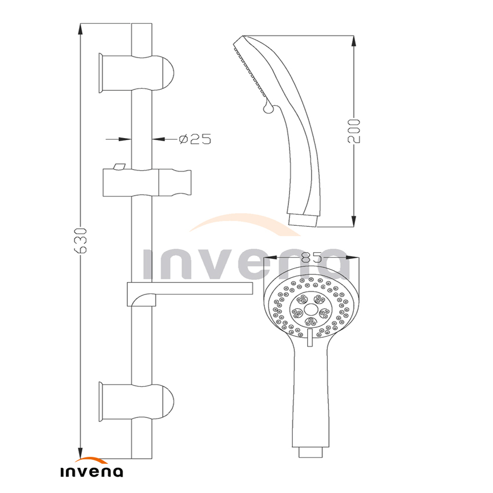 AU-89-001 Shower set HIUMA schita
