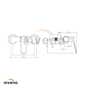 BN-01-001 BATERIA NATRYSKOWA NERI INVENA TREND CHROM schita