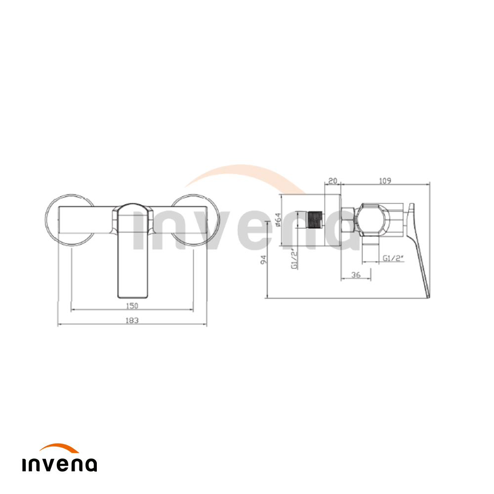 BN-01-001 BATERIA NATRYSKOWA NERI INVENA TREND CHROM schita