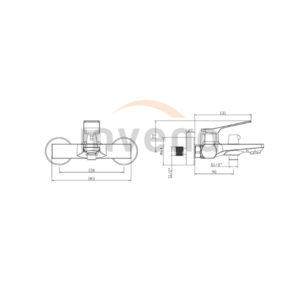 BW-01-001 BATH MIXER NERI chrom schita