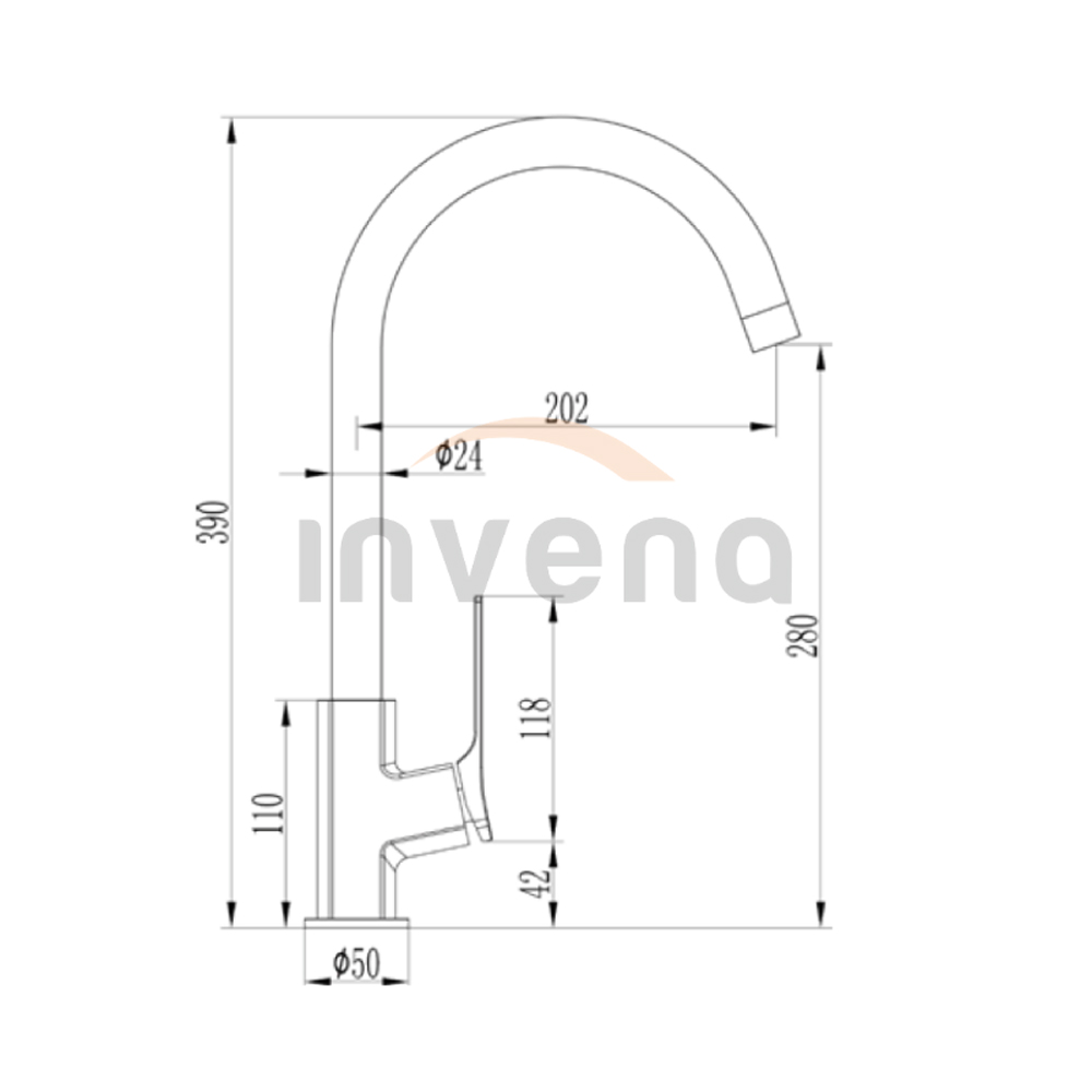 BZ-01-001 BATERIA ZLEW. NERI INVENA TREND CHROM schita