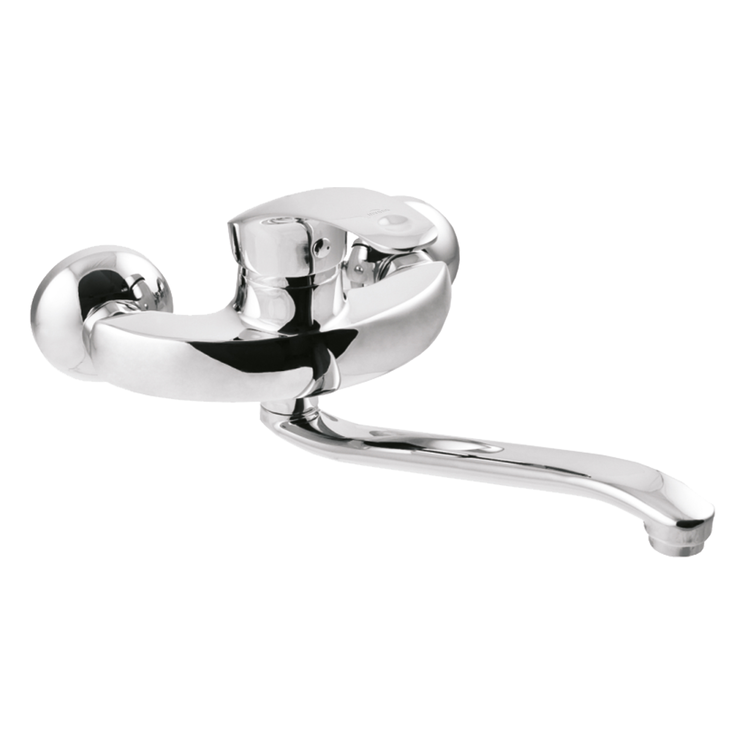 Baterie de lavoar pentru perete Invena NEA crom