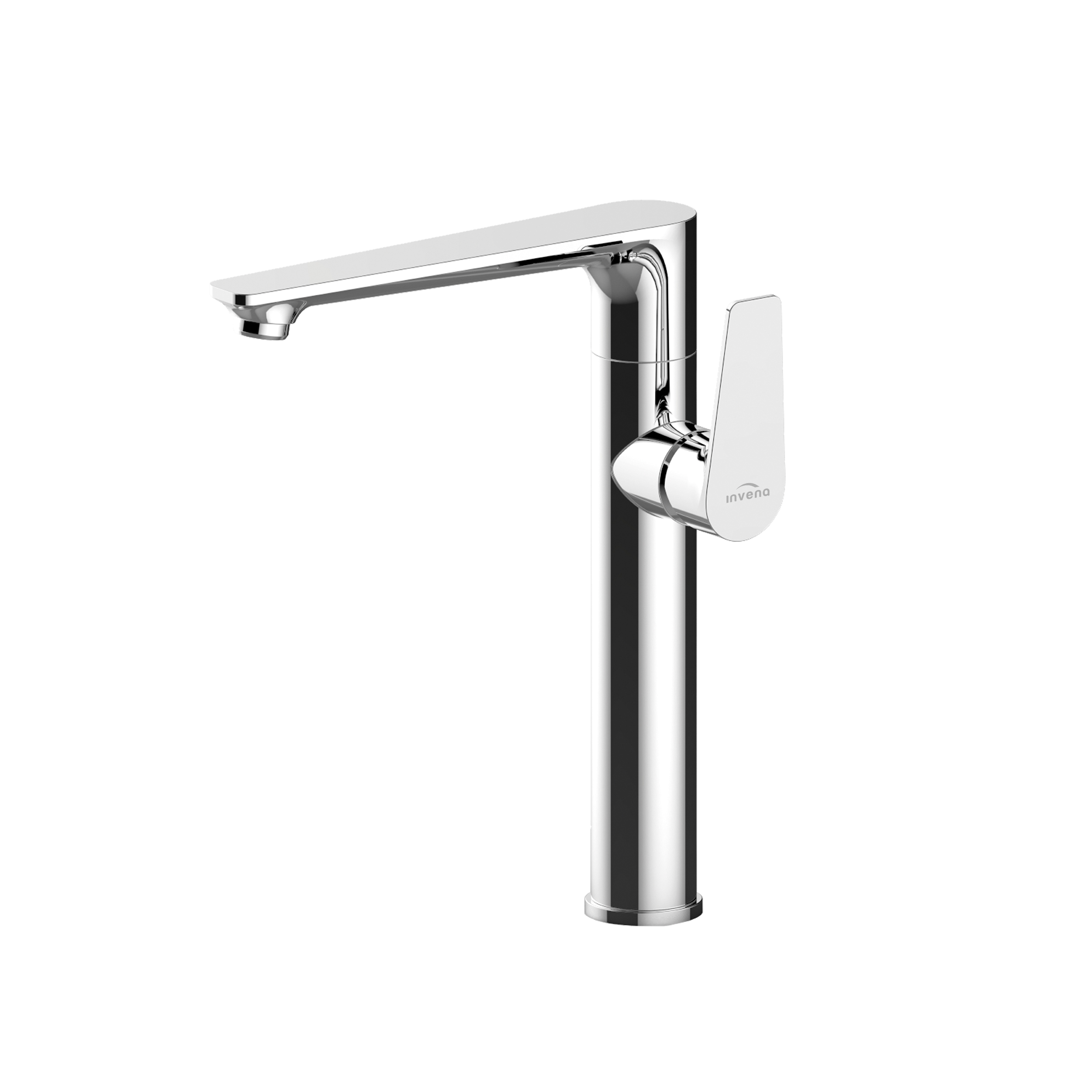 Baterie înaltă cu maner lateral de lavoar Invena DOKOS crom