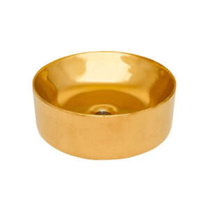 Lavoar de blat rotund Invena KOS 42 cm auriu lucios Chiuvete simple Lavare.ro