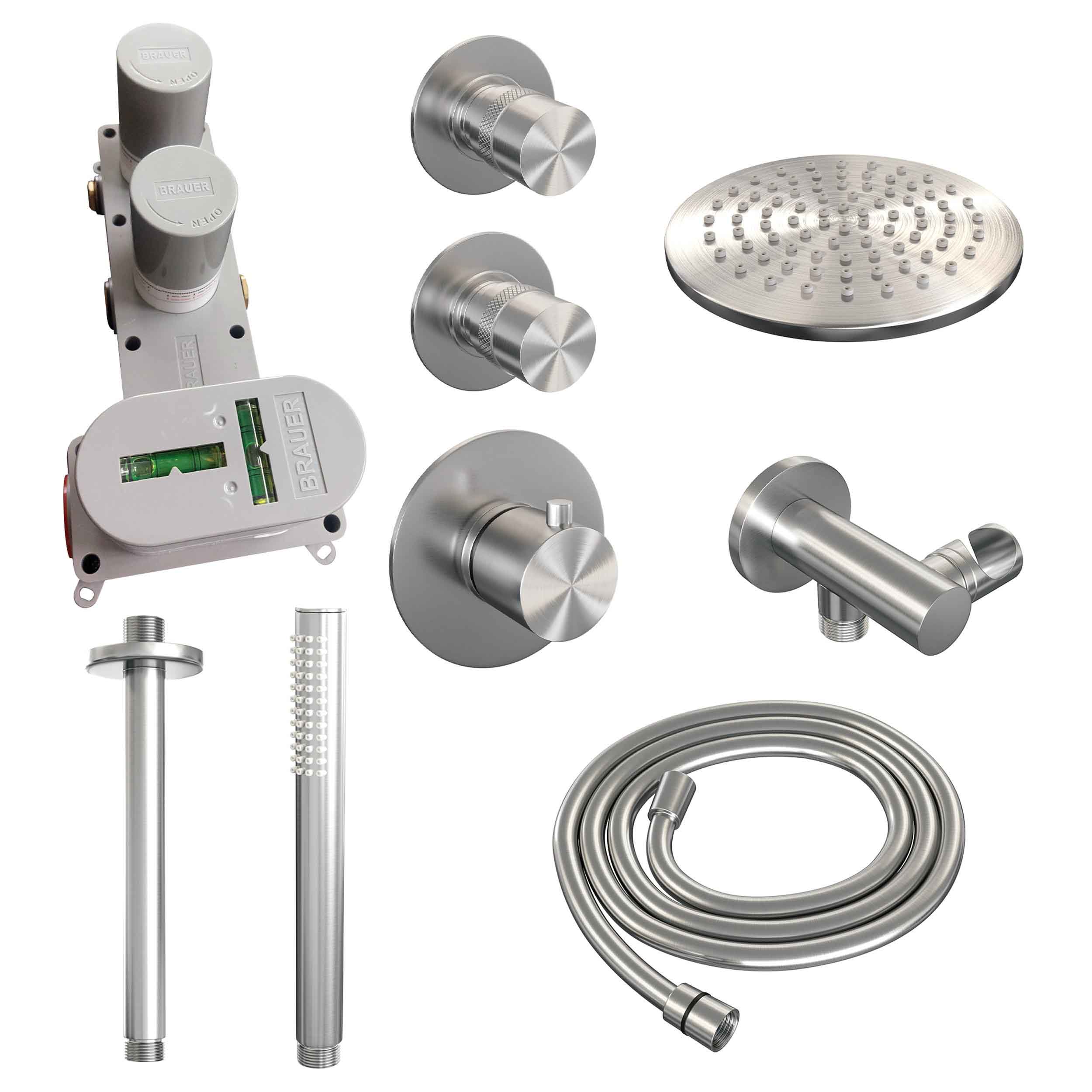 Set de duș încastrat 2 funcții cu pălărie de 20 cm Brauer Edition Set 05