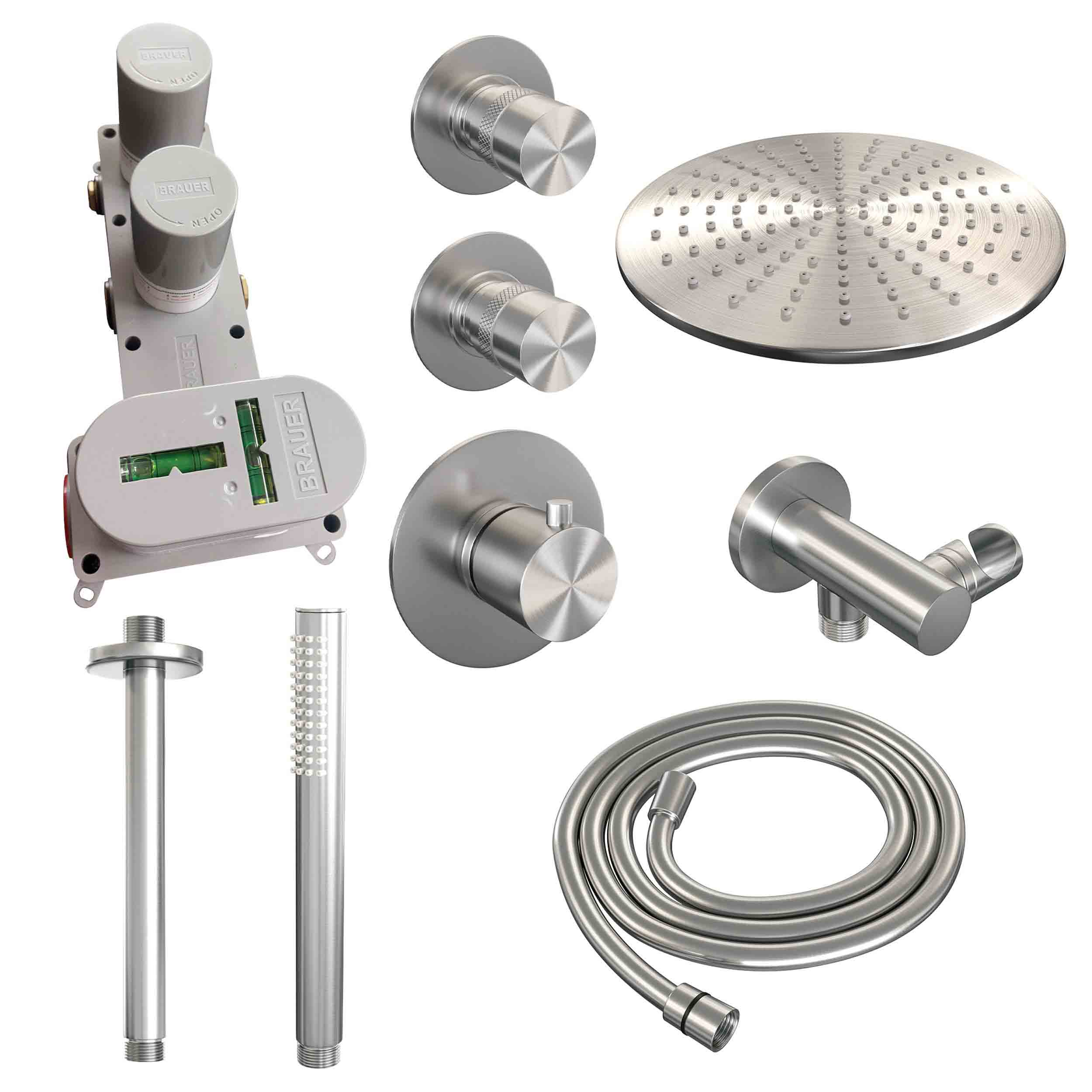Set de duș încastrat 2 funcții cu pălărie de 30 cm Brauer Edition Set 06