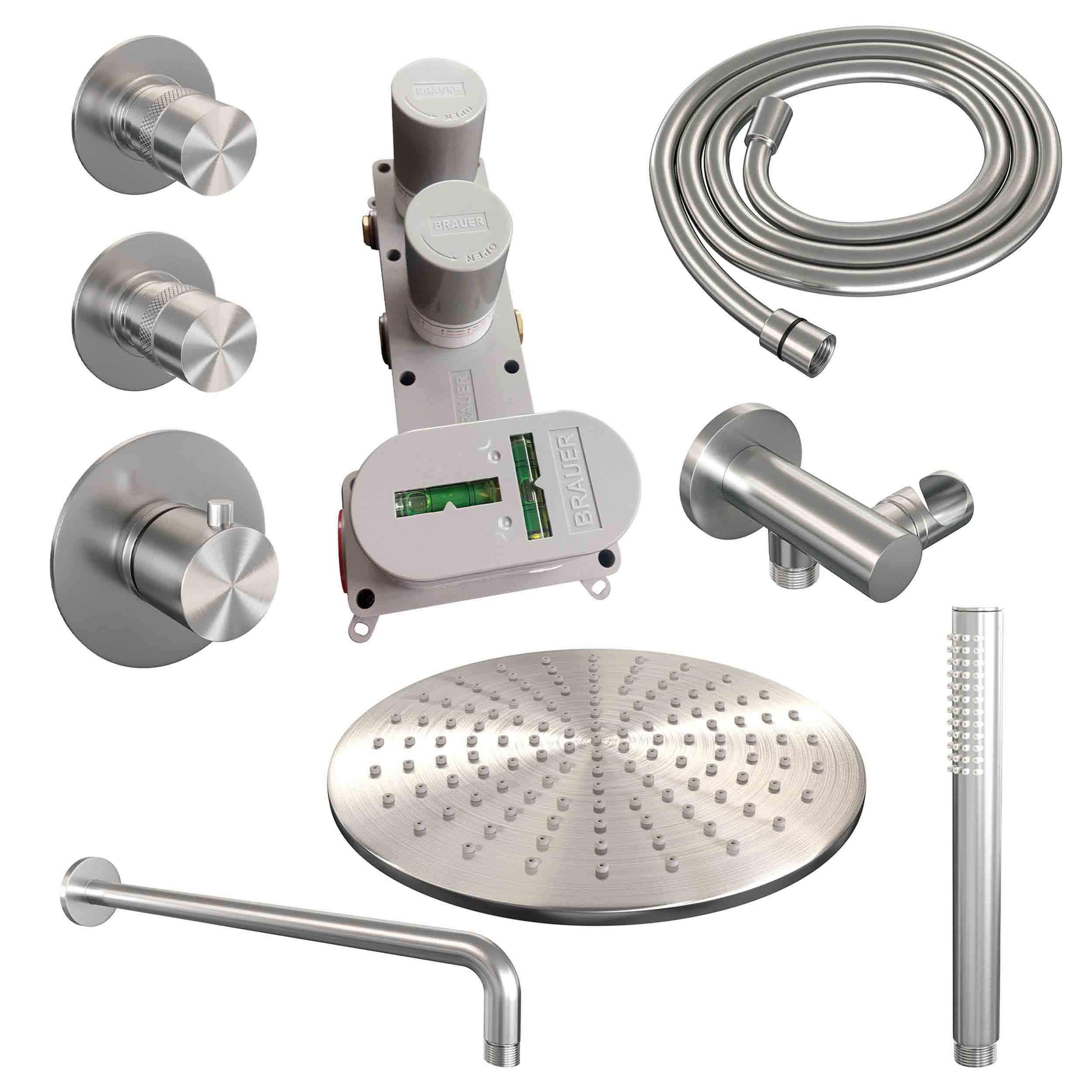Set de duș încastrat 2 funcții cu pălărie de 30 cm Brauer Edition Set 04