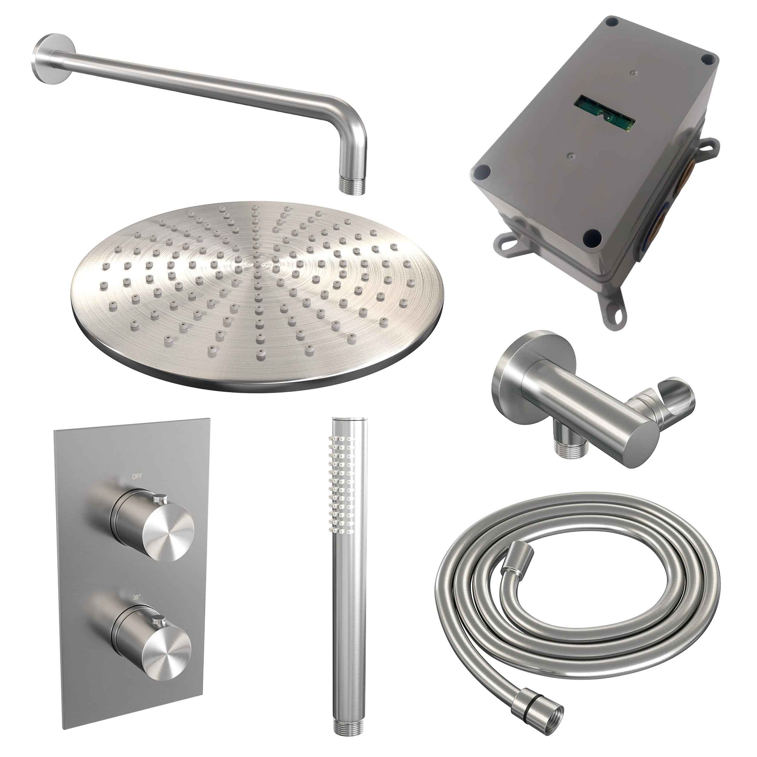 Set de duș încastrat 2 funcții cu pălărie de 30 cm Brauer Edition Set 28