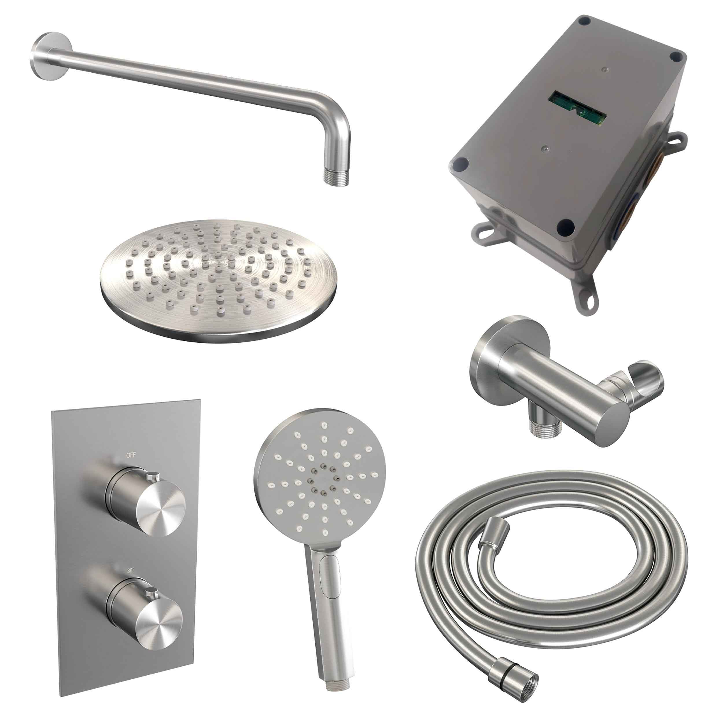 Set de duș încastrat 2 funcții cu pălărie de 20 cm Brauer Edition Set 33