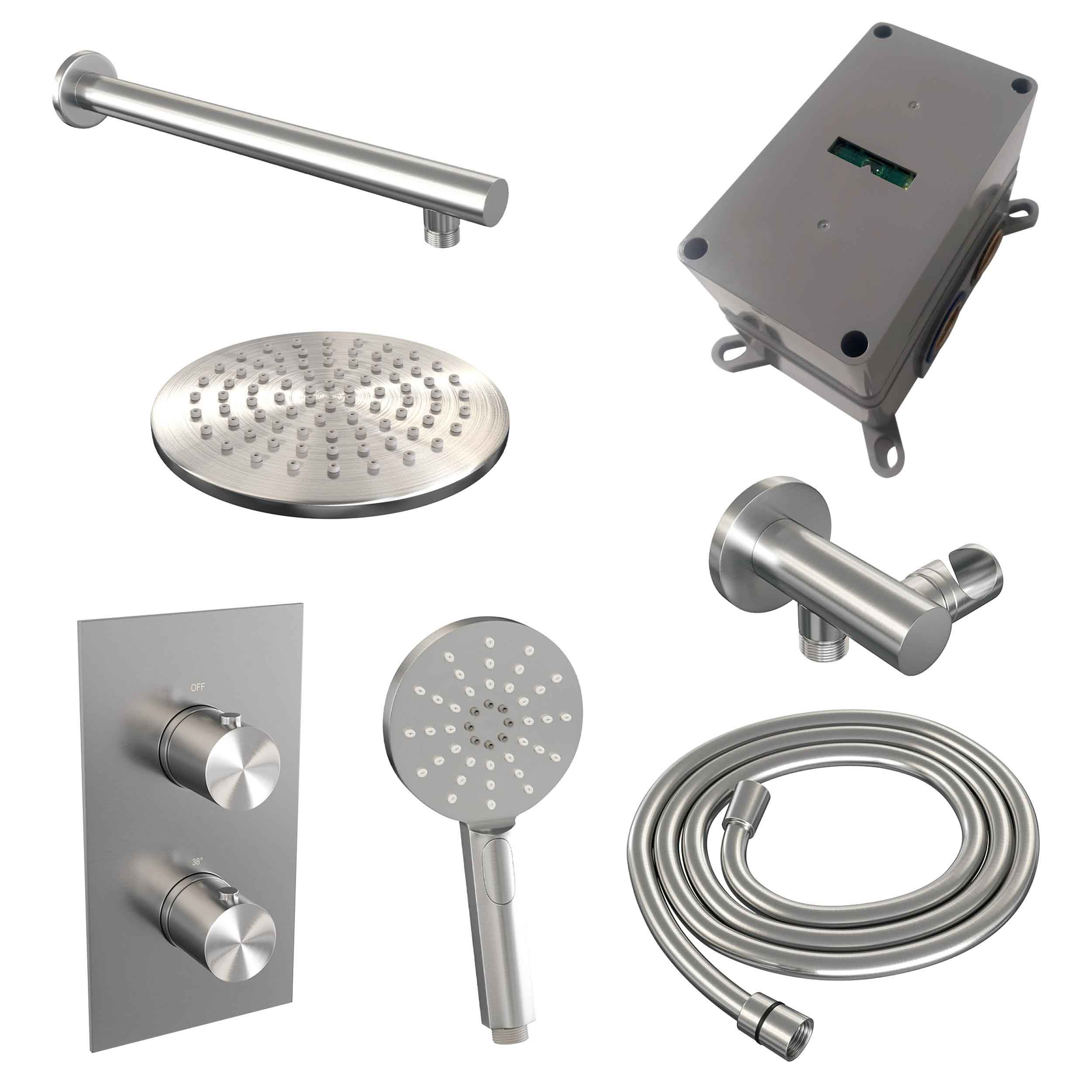 Set de duș încastrat 2 funcții cu pălărie de 20 cm Brauer Edition Set 31
