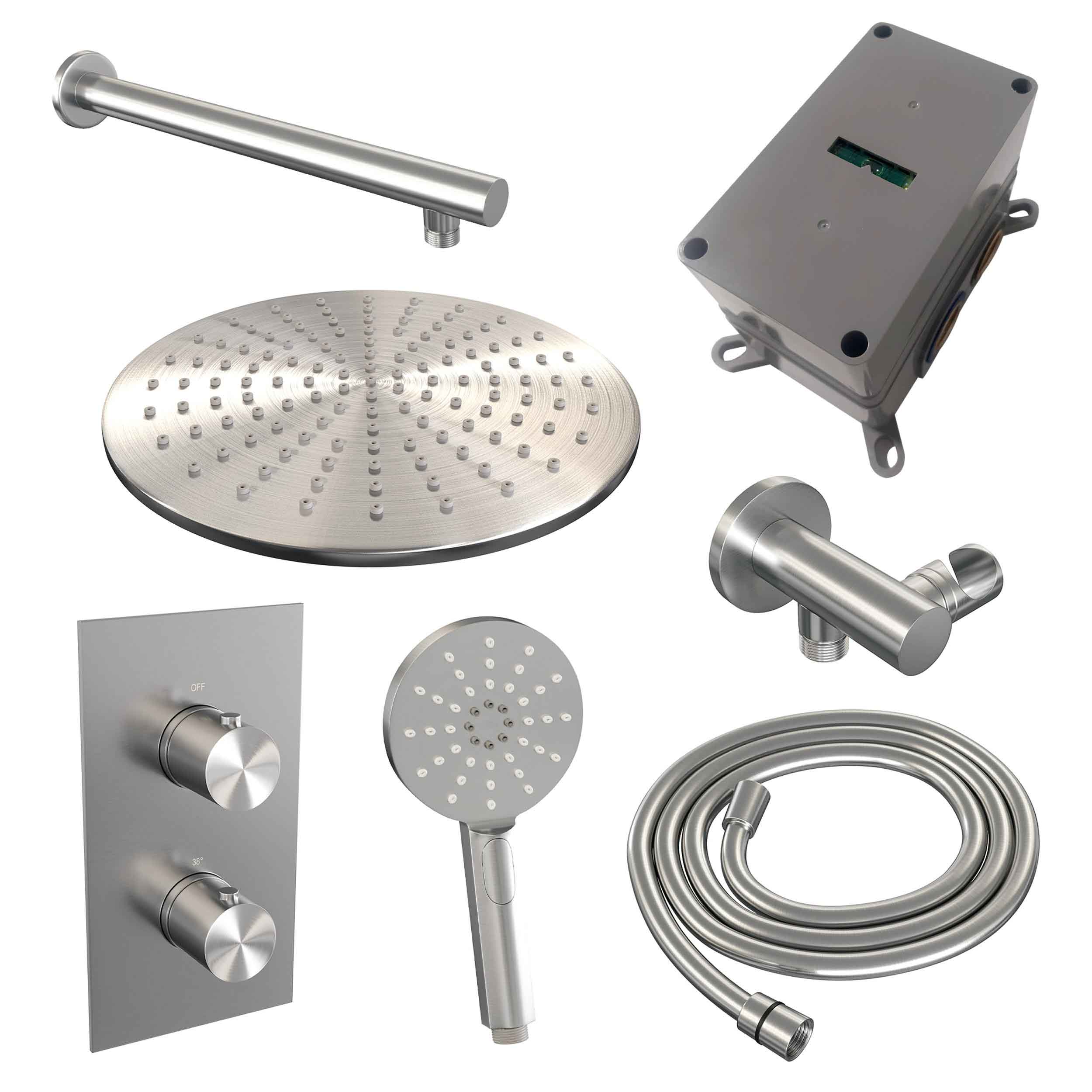 Set de duș încastrat 2 funcții cu pălărie de 30 cm Brauer Edition Set 32