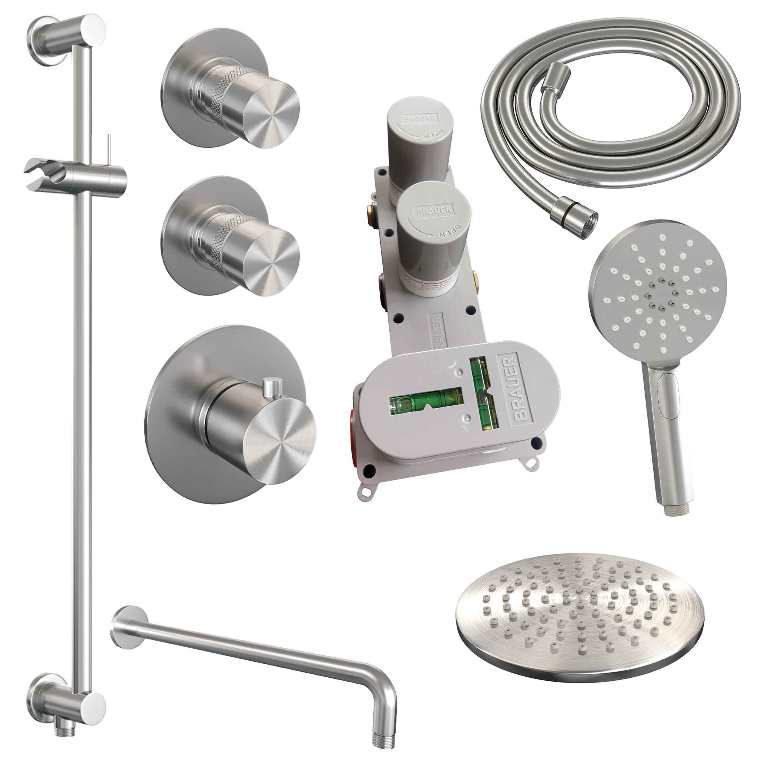 Set de duș încastrat 2 funcții cu pălărie de 20 cm Brauer Edition Set 21