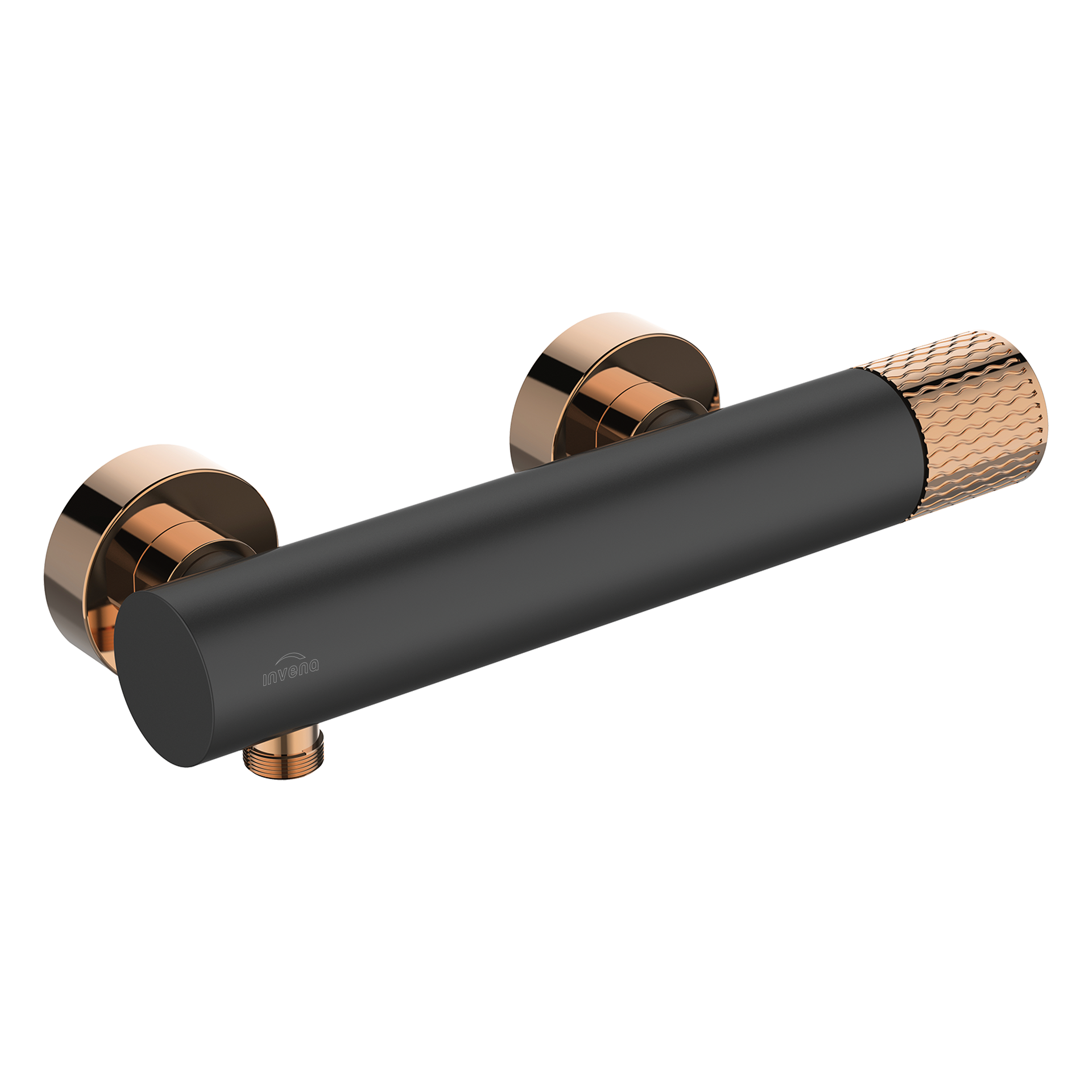 Baterie de duș Invena MOONLIGHT negru cu rose gold