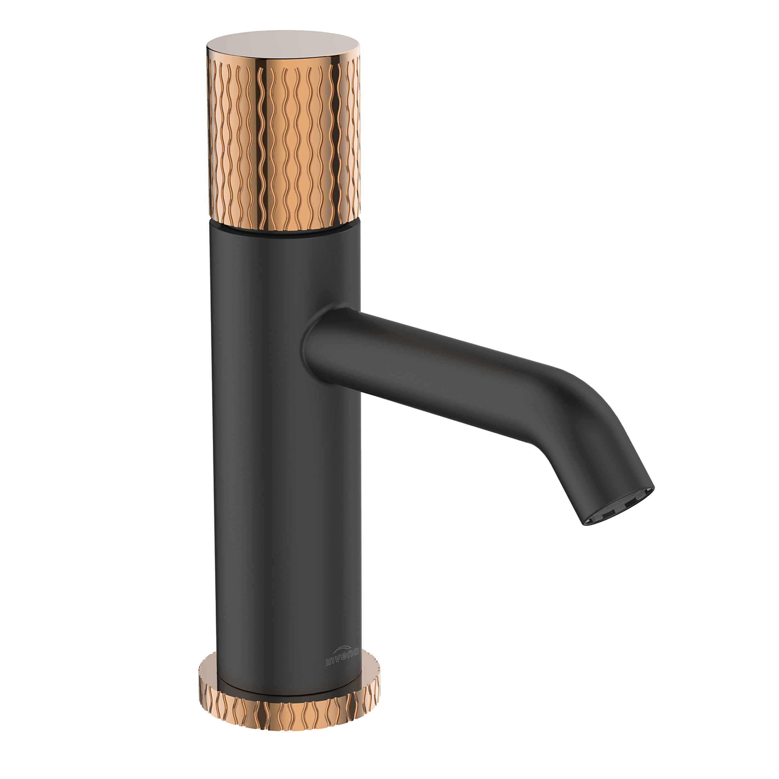 Baterie de lavoar Invena MOONLIGHT negru cu rose gold