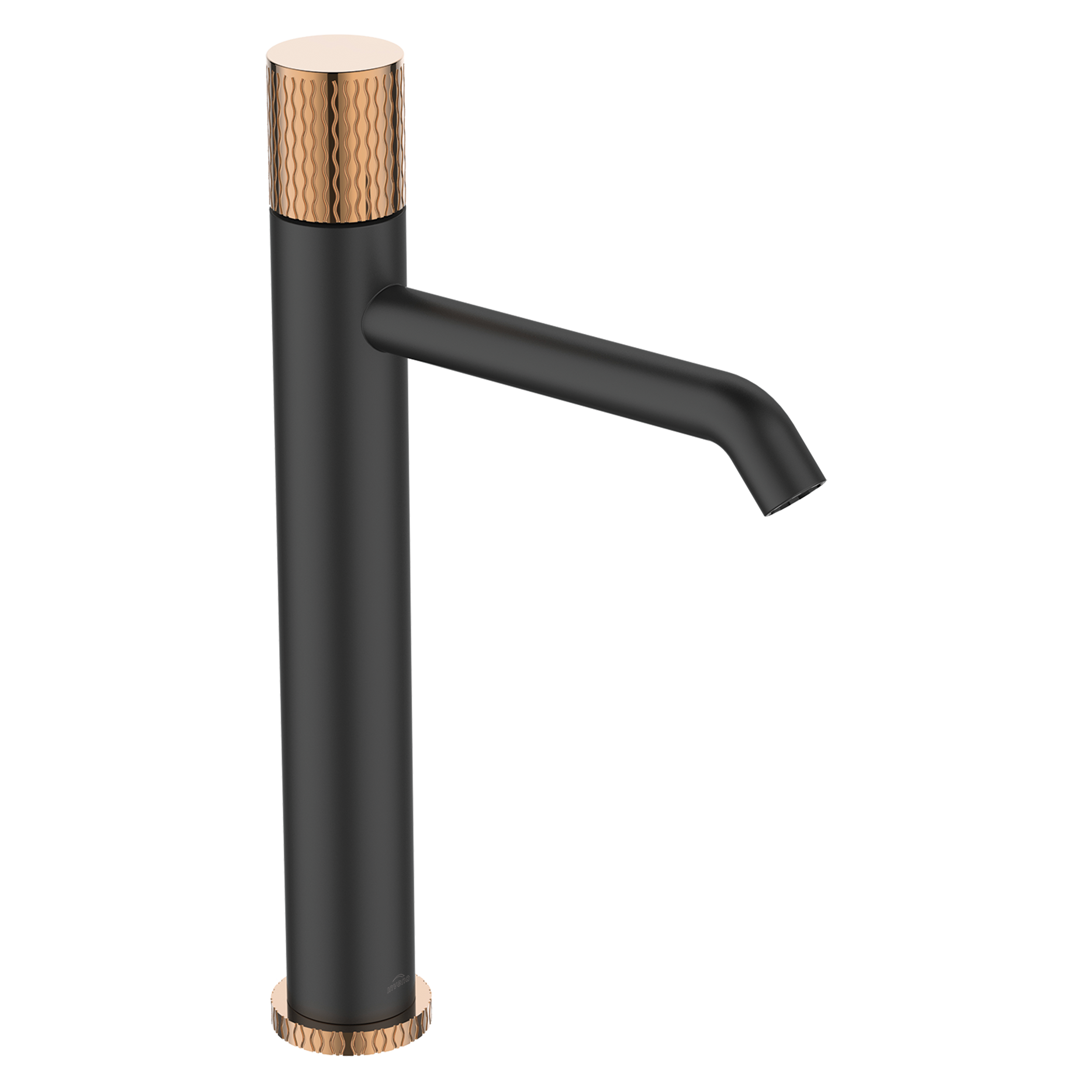 Baterie înaltă de lavoar Invena MOONLIGHT negru cu rose gold