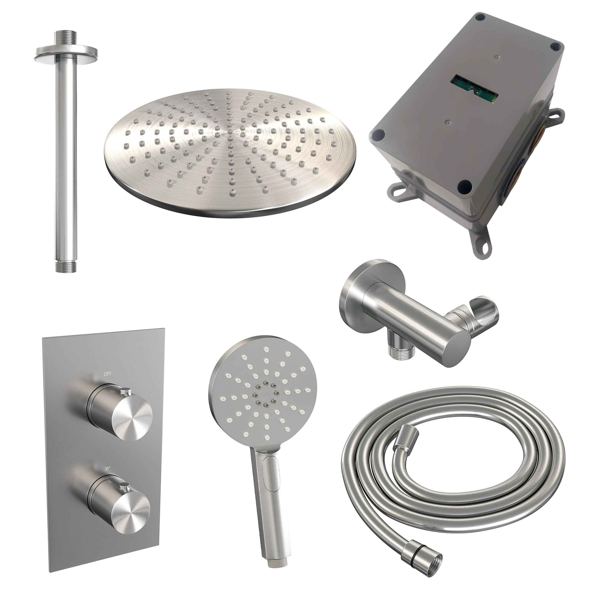 Set de duș încastrat 2 funcții cu pălărie de 30 cm Brauer Edition Set 36