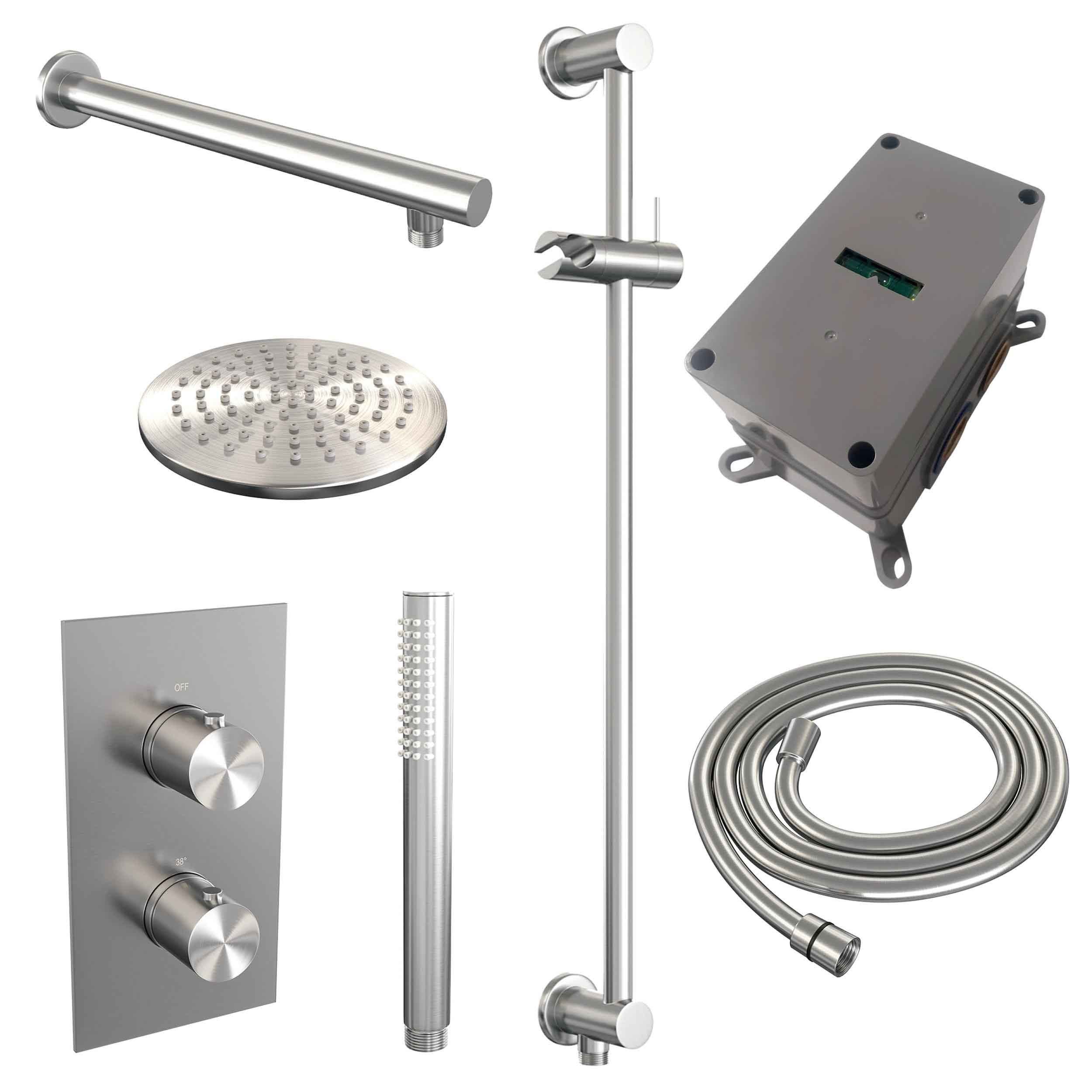 Set de duș încastrat 2 funcții cu pălărie de 20 cm Brauer Edition Set 37