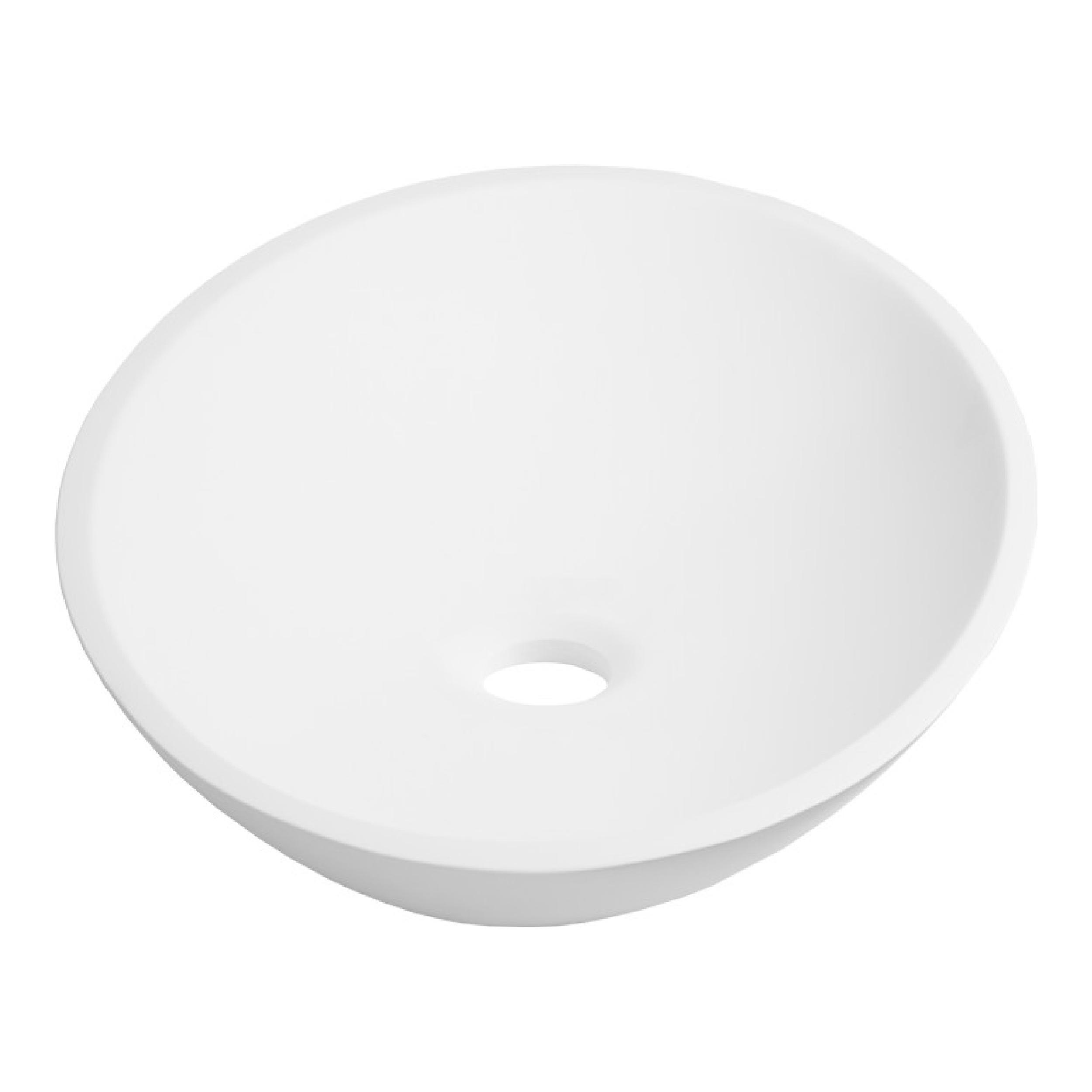 Lavoar de blat rotund din piatră fină Brauer iChoice Fine Stone Rond alb mat 40 cm