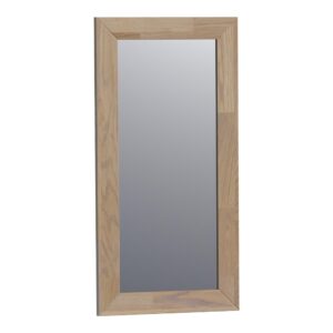 Oglindă dreptunghiulară pentru baie, cu ramă din stejar masiv cu tentă gri, Brauer iChoice Natural Wood Grey Oak Oglinzi Baie Lavare.ro