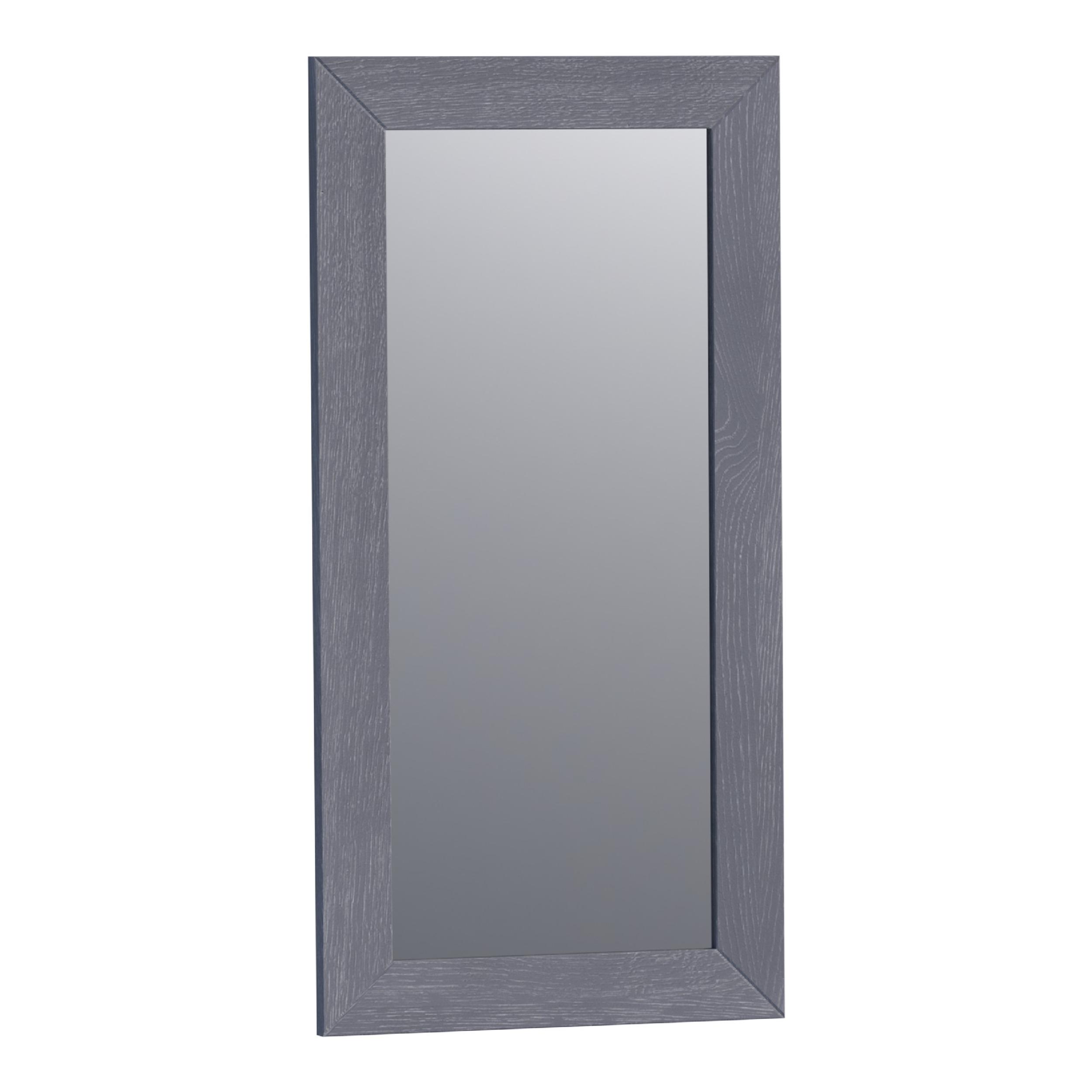 Oglindă dreptunghiulară pentru baie, cu ramă din stejar masiv mov Brauer iChoice Massief Eiken Purple Oak