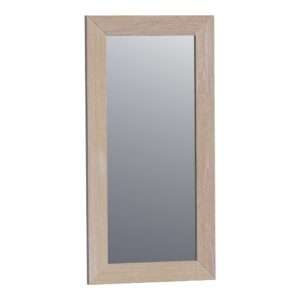 Oglindă dreptunghiulară pentru baie, cu ramă din stejar masiv nuanță deschisă Brauer iChoice Massief Eiken White Oak Oglinzi Baie Lavare.ro
