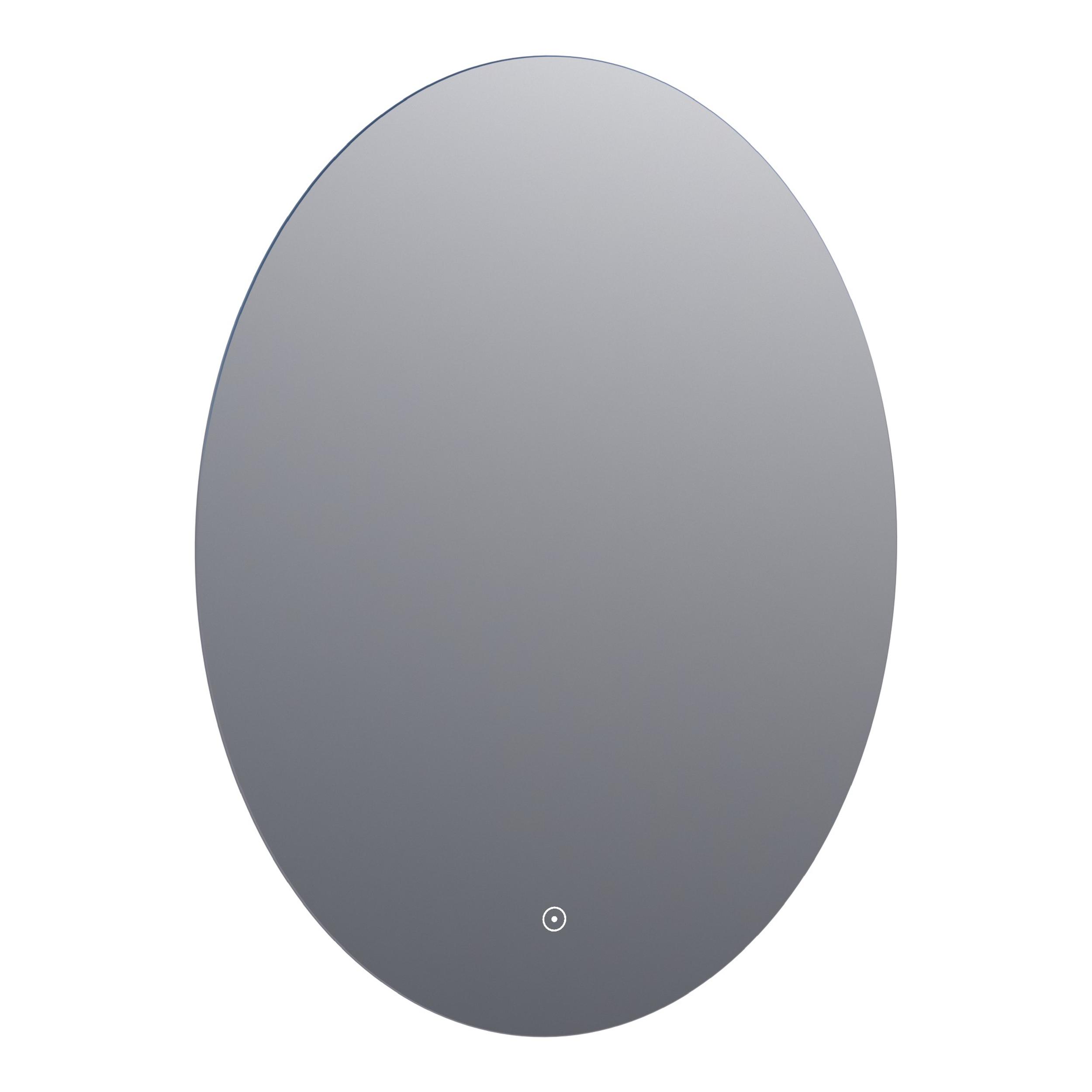Oglindă de baie cu formă ovală și iluminat ambiental led Brauer Select 60 60×80 cm