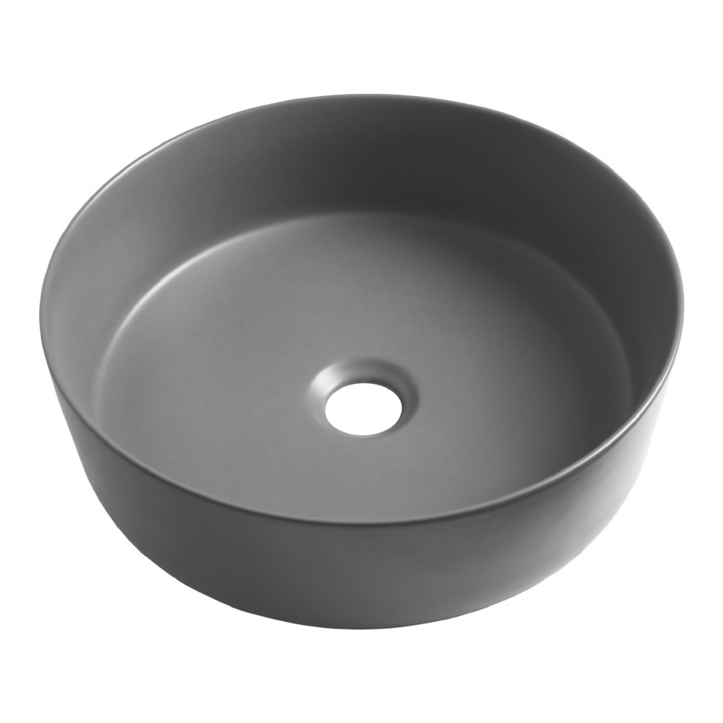 Lavoar de blat rotund Brauer iChoice Ceramento 36 cm gri mat
