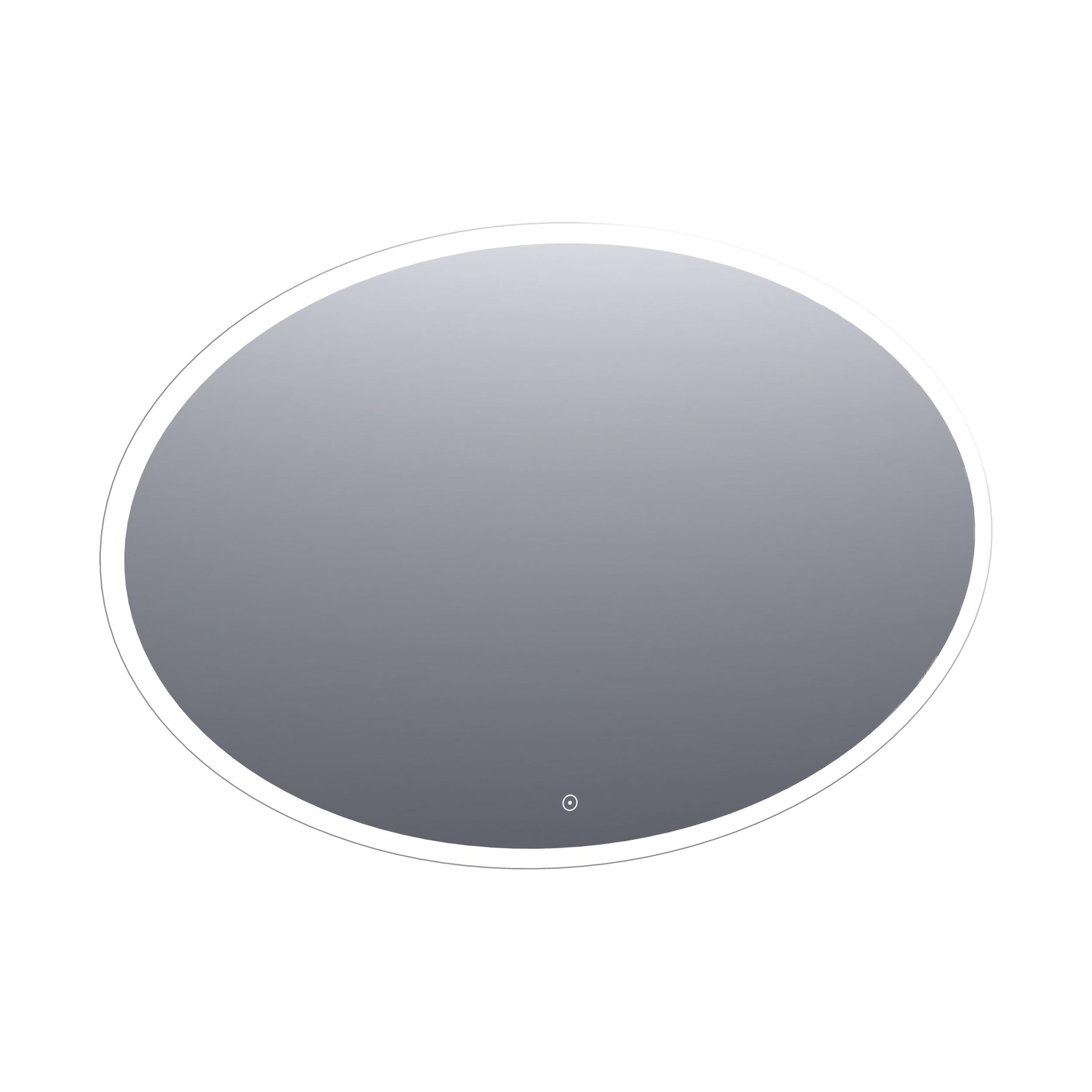 Oglindă de baie cu formă ovală și iluminat ambiental led Brauer iChoice Horizon 120 120×80 cm