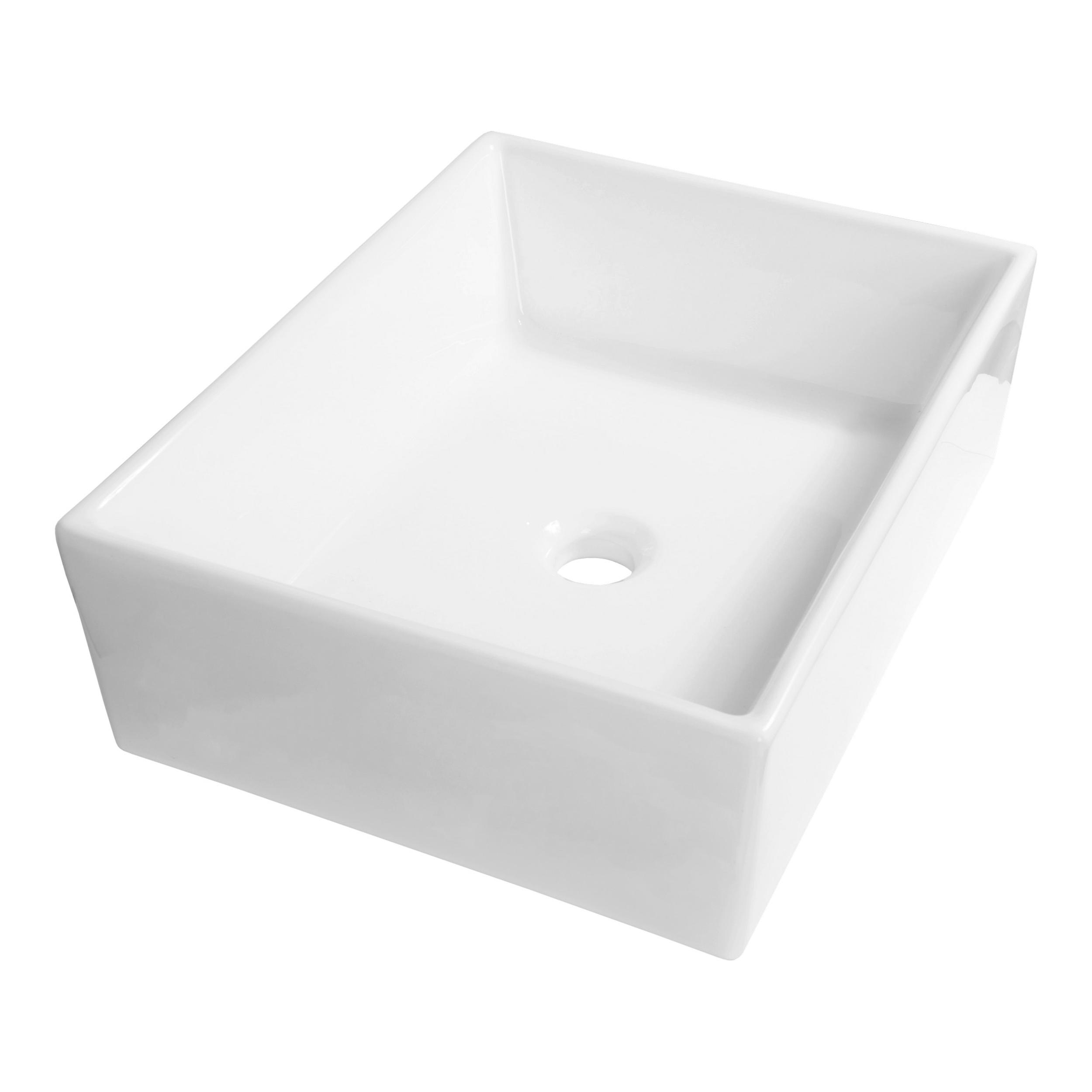 Lavoar de blat dreptunghiular Brauer iChoice San Catania alb lucios 48 cm