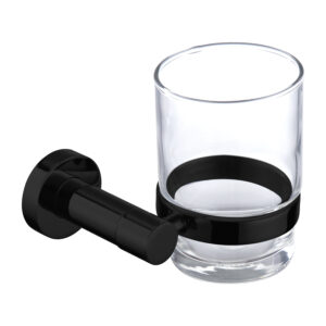 Suport periute de dinti Omnires Modern Project negru mat Accesorii lavoar Lavare.ro