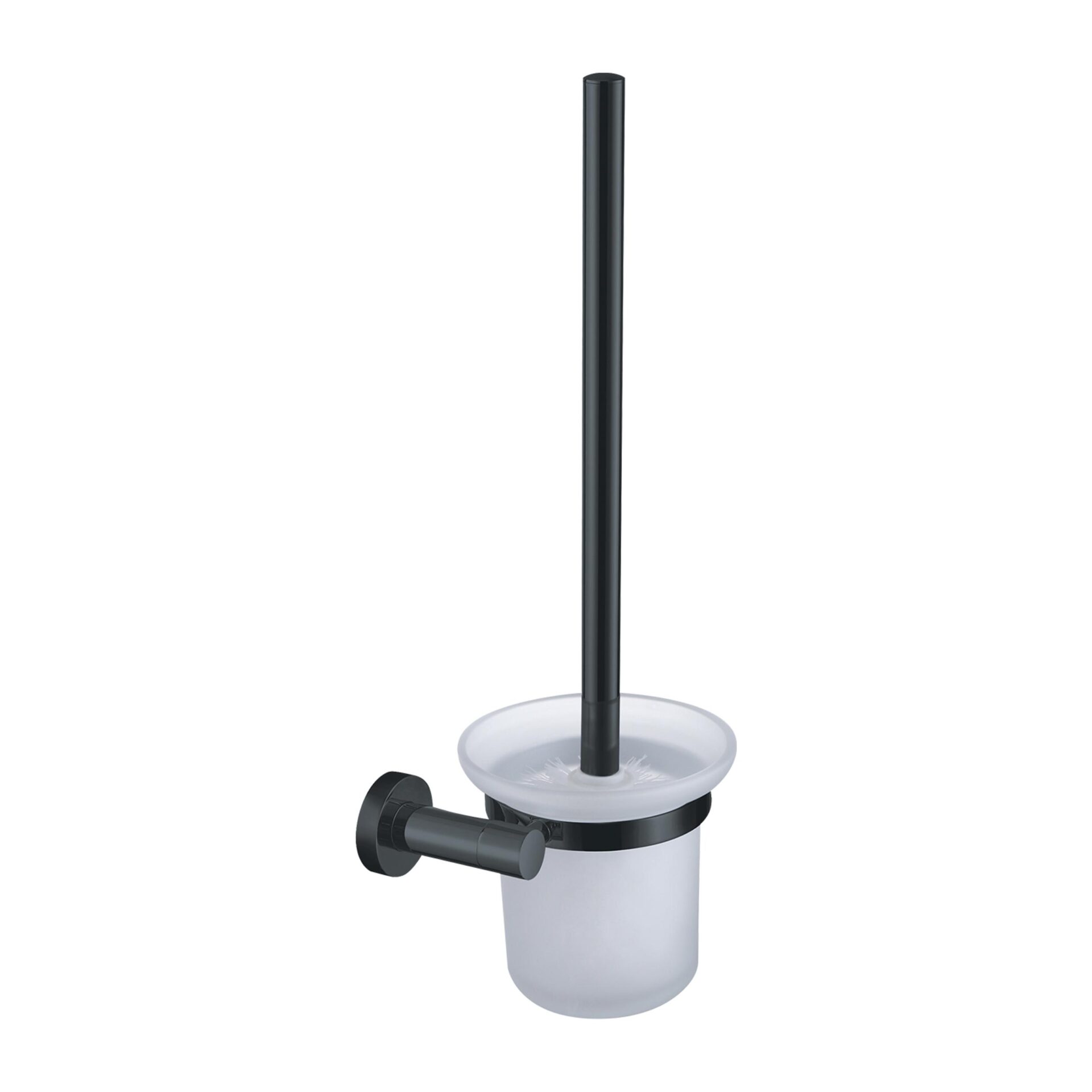 Perie WC Omnires Modern Project antracit si sticla mata