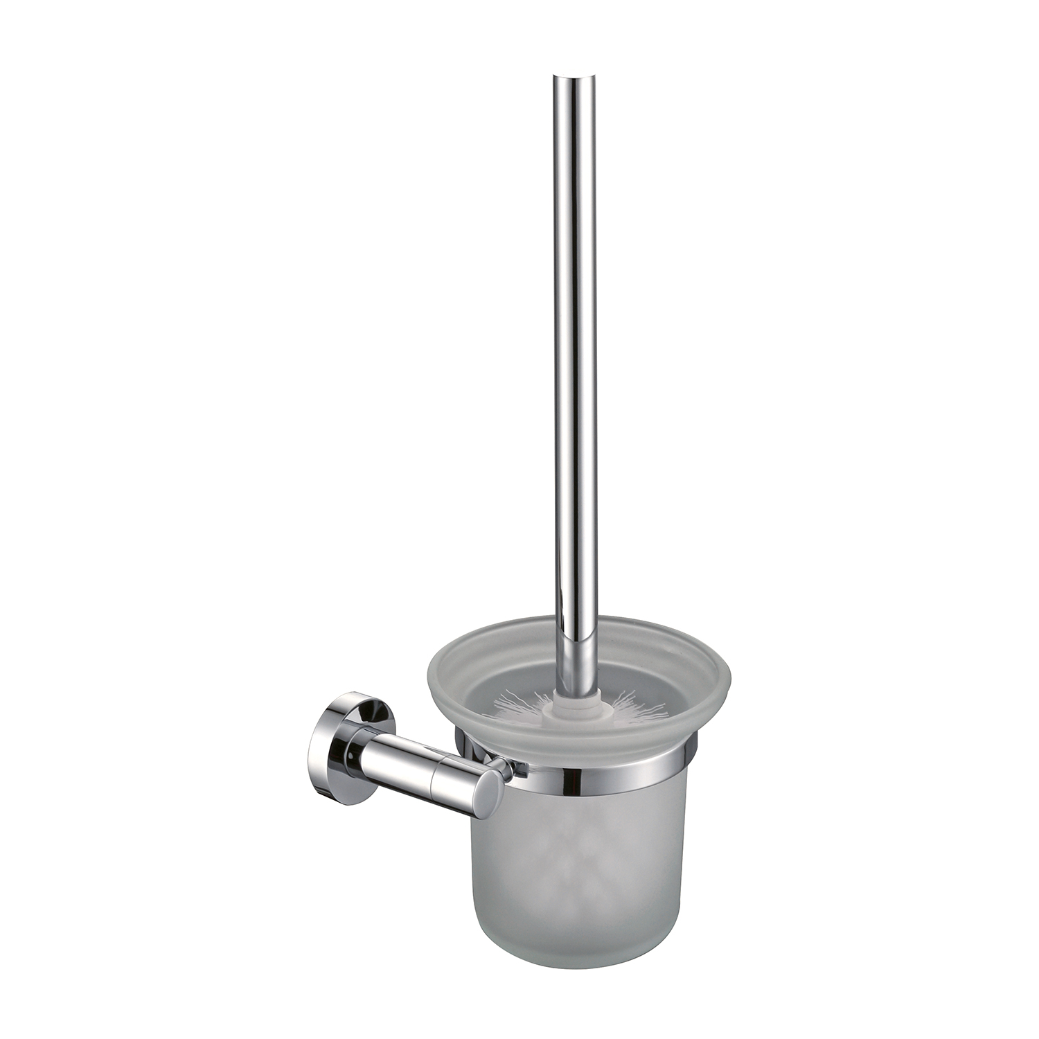 Perie WC Omnires Modern Project crom si sticla mata