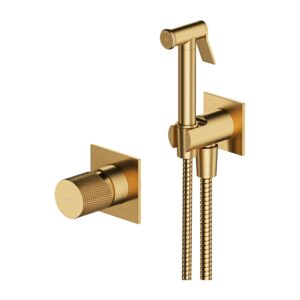 Sistem bideu pentru montaj ascuns Omnires Contour auriu periat Baterii bideu Lavare.ro