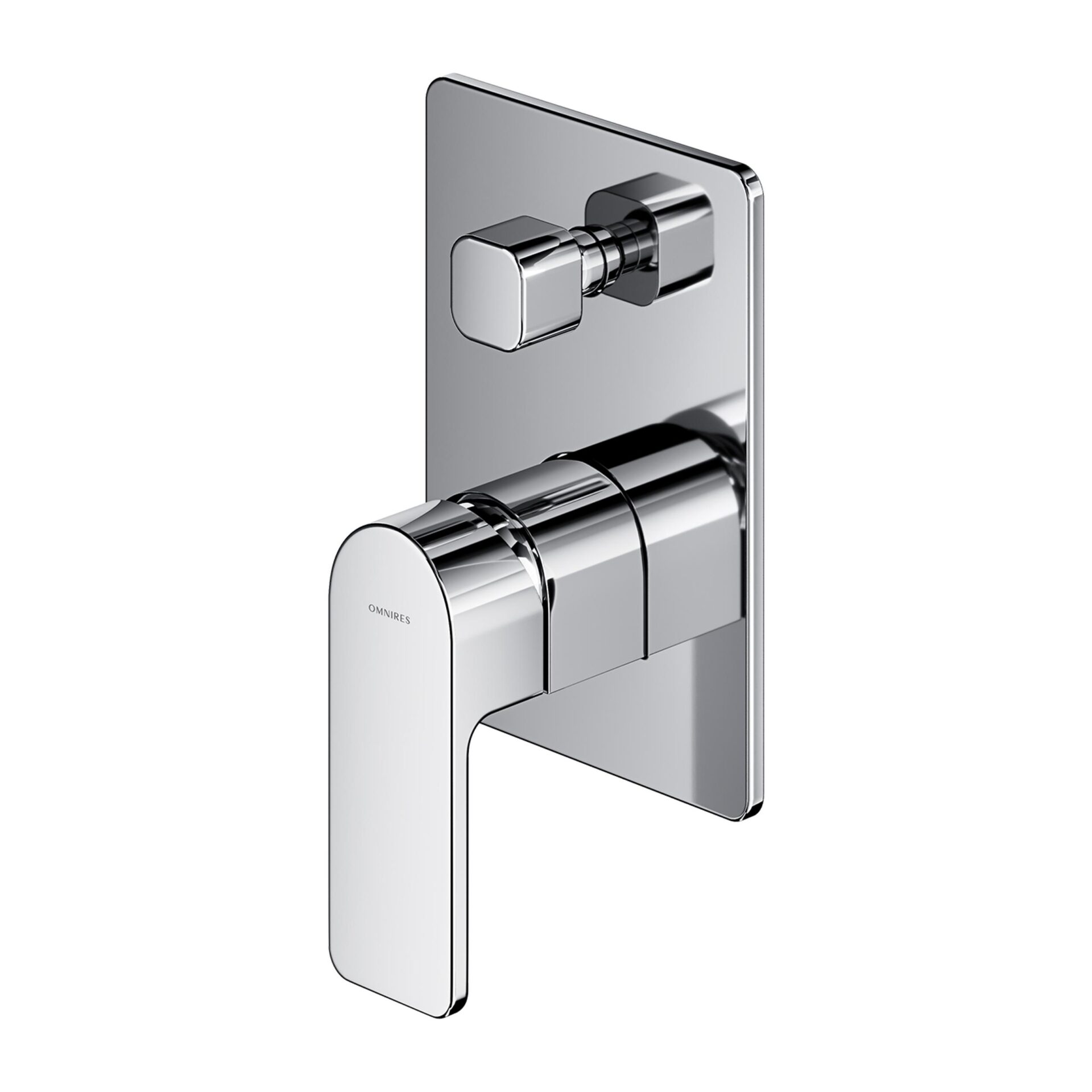 Baterie cada/dus incastrata Omnires Baretti crom cu corp ingropat