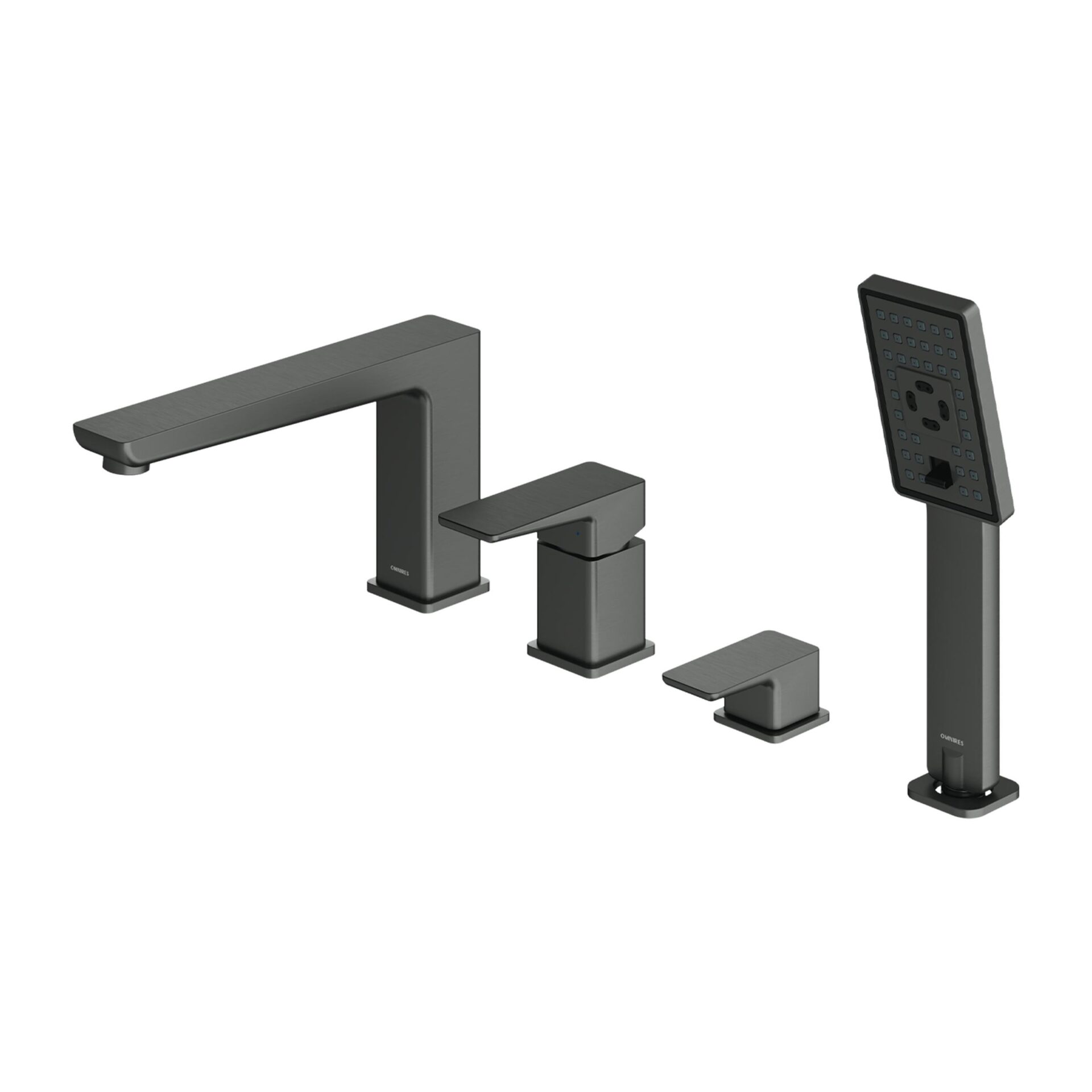 Baterie de cada/dus cu 4 elemente Omnires Parma grafit