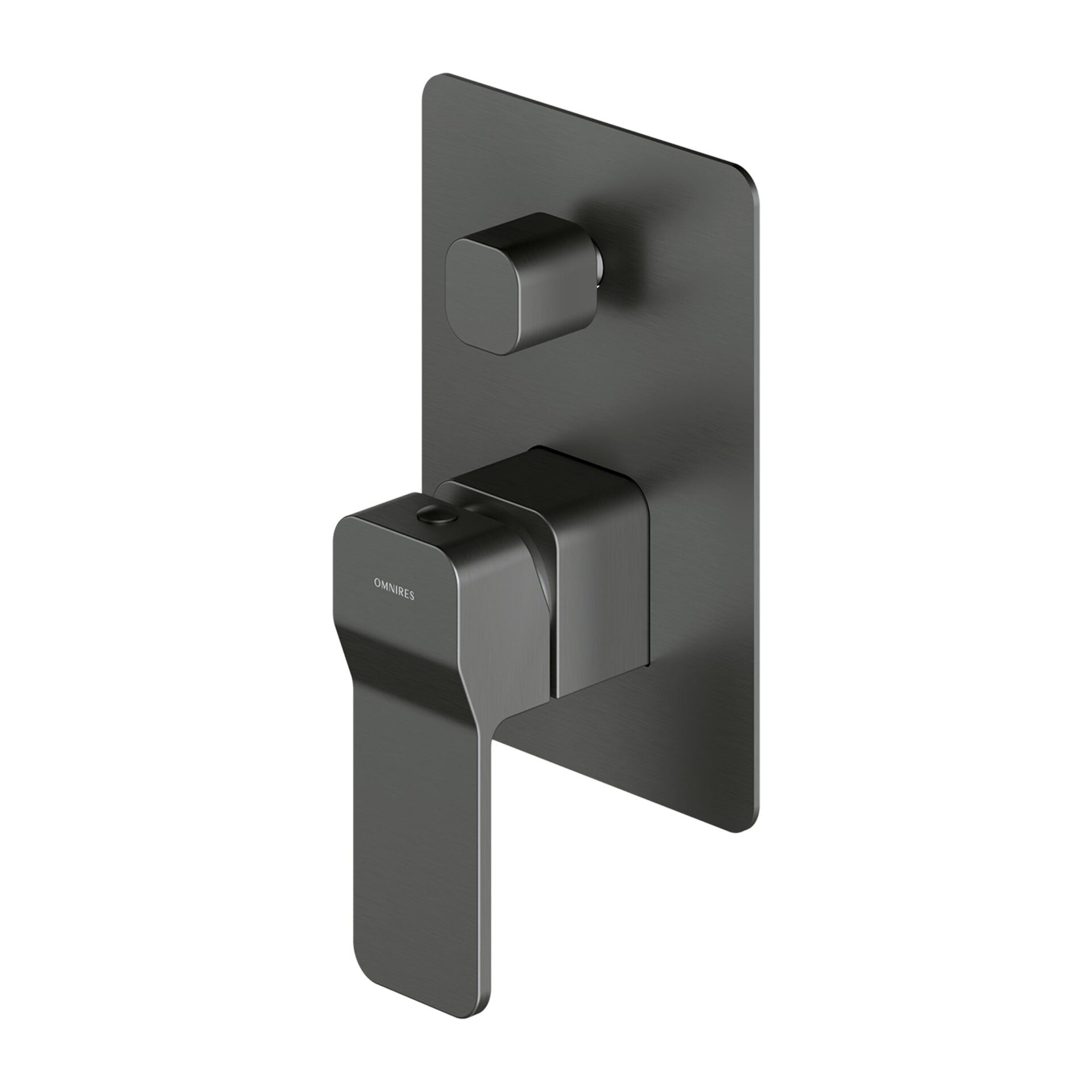 Baterie cada/dus incastrata Omnires Slide grafit cu corp ingropat