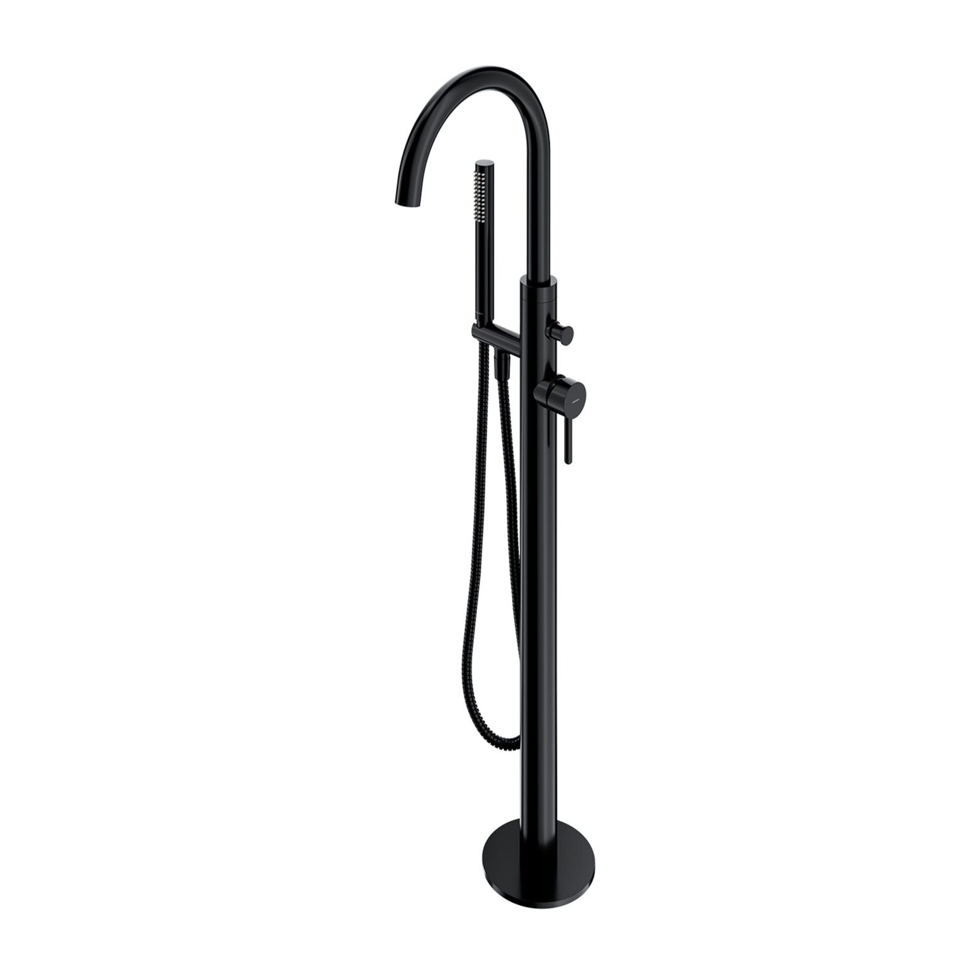 Baterie cada freestanding cu montaj pe pardoseala Omnires Y negru
