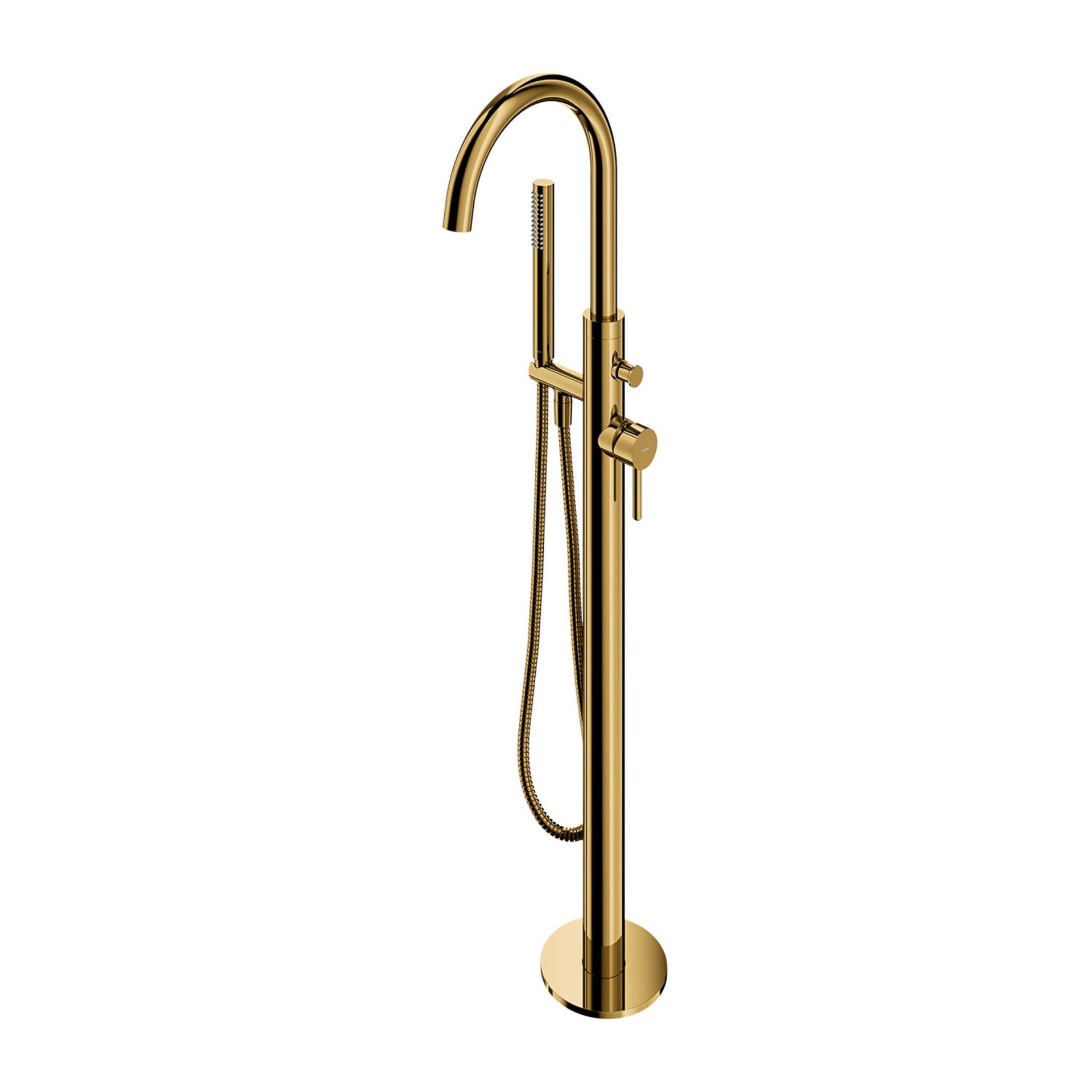 Baterie cada freestanding cu montaj pe pardoseala Omnires Y auriu