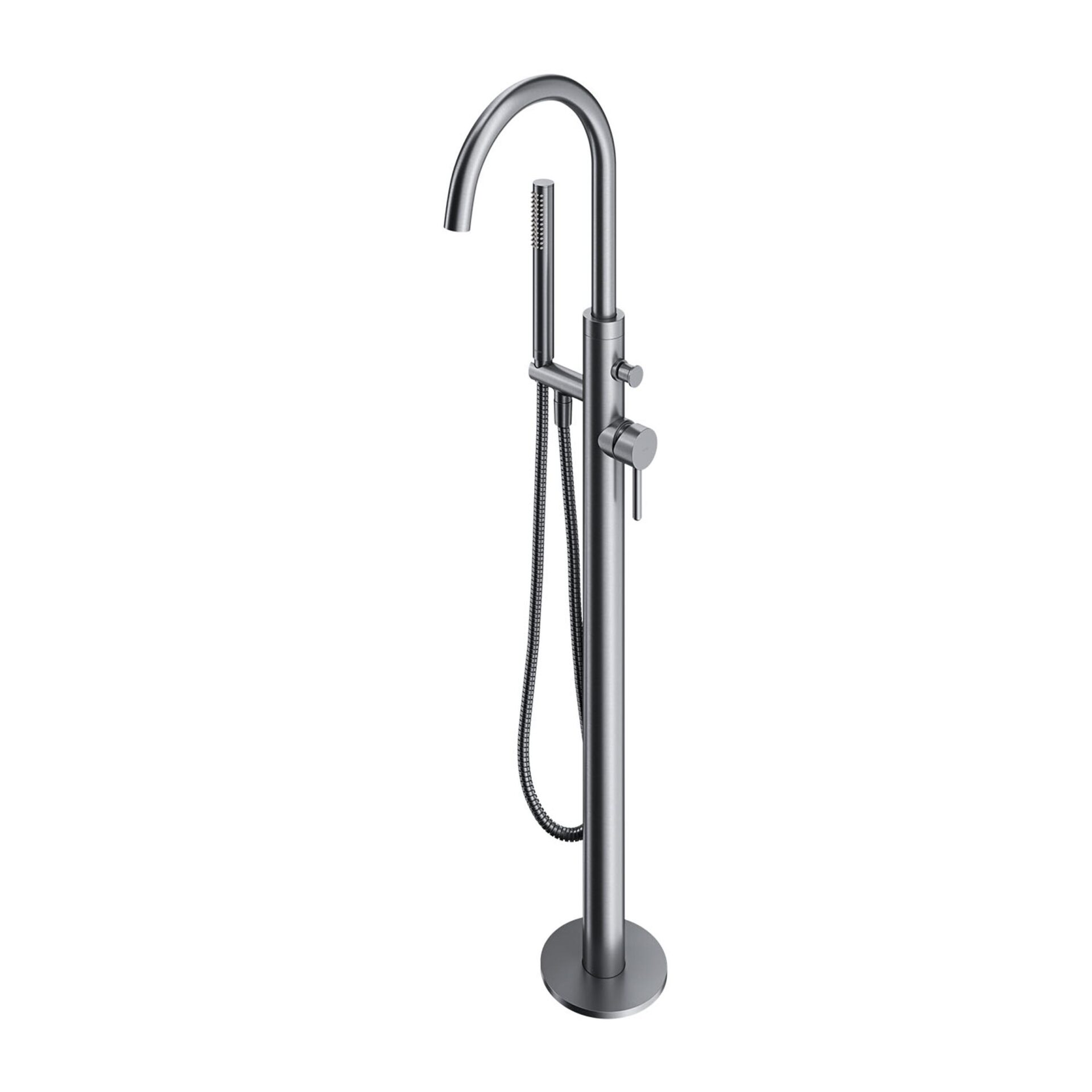 Baterie cada freestanding cu montaj pe pardoseala Omnires Y nichel