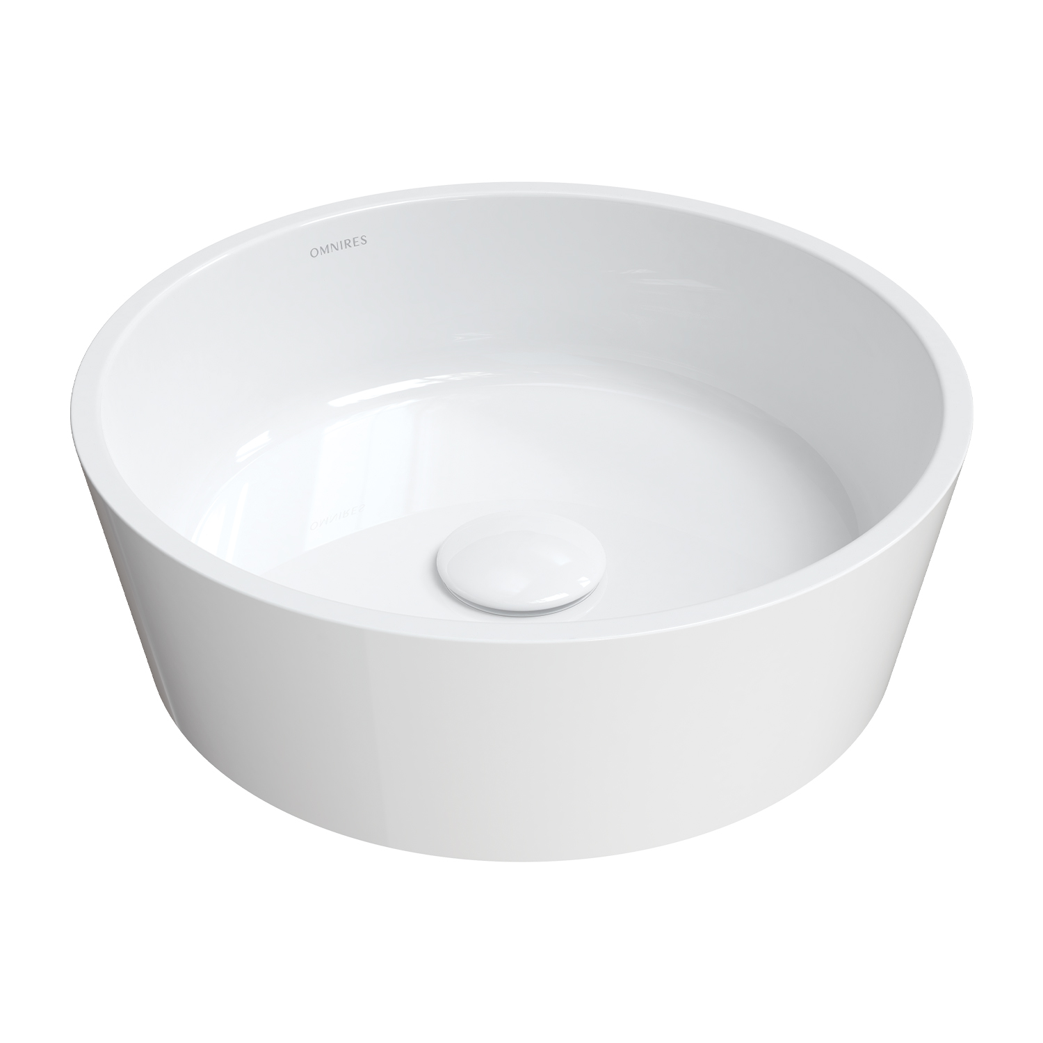 Lavoar pe blat Omnires Bari M+ alb 38 cm